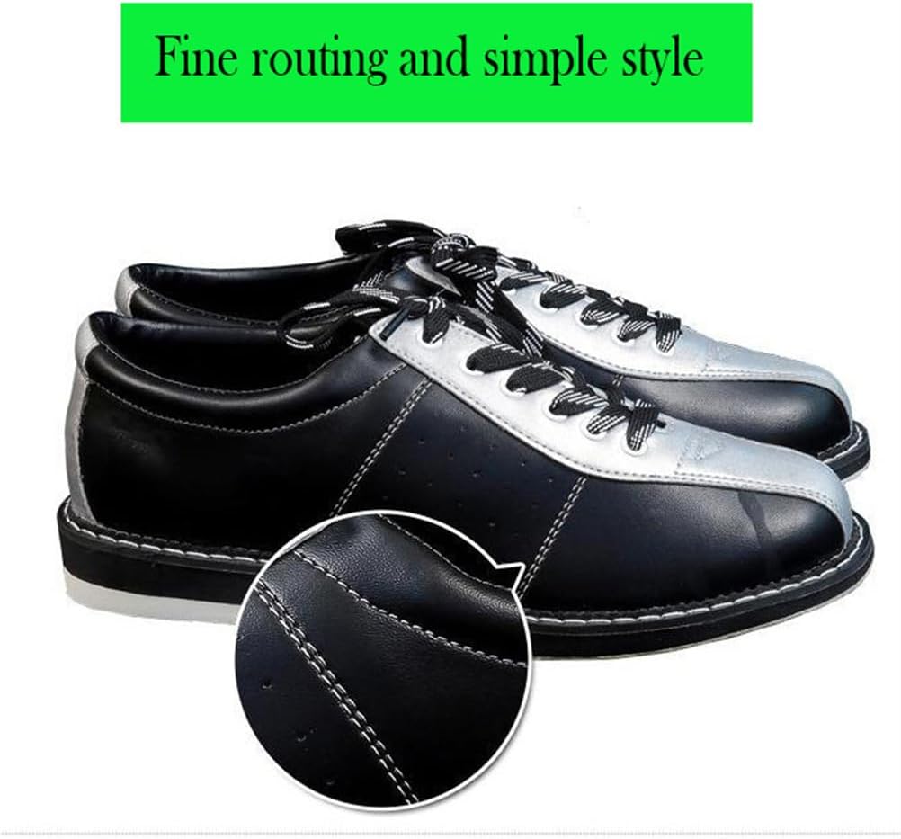DAMANDO Women's Bowling Shoe, Ladies Leather Blowing Shoes Lightweight Lace-Up Blowing Trainers