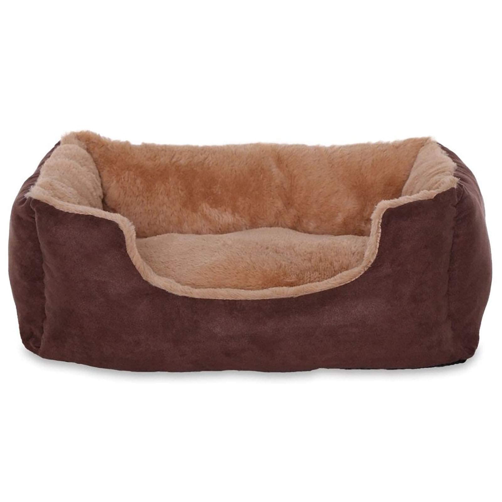 lionto Cama cojín, cesta para perros con tamaño (S) 50x37 cm beige/marrón