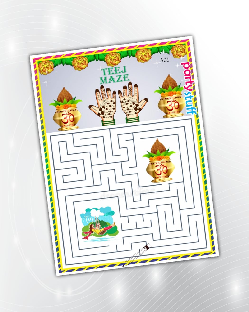 PartyStuff Paper Games - Teej Maze (24 Piece)