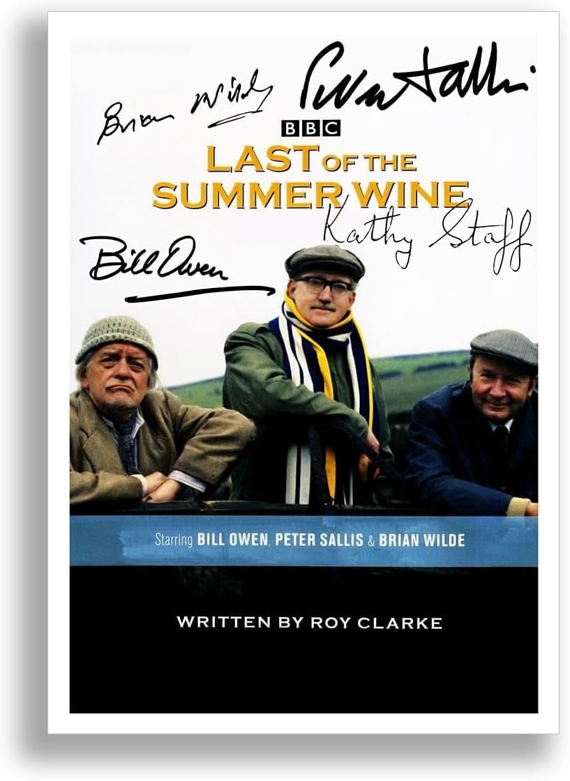 Mounted Gifts Trading Last Of The Summer Wine Cast Signed Autograph Signature A4 Poster Photo Print Photograph Wall Art Picture TV Show Series Season DVD (A3 Poster Only)