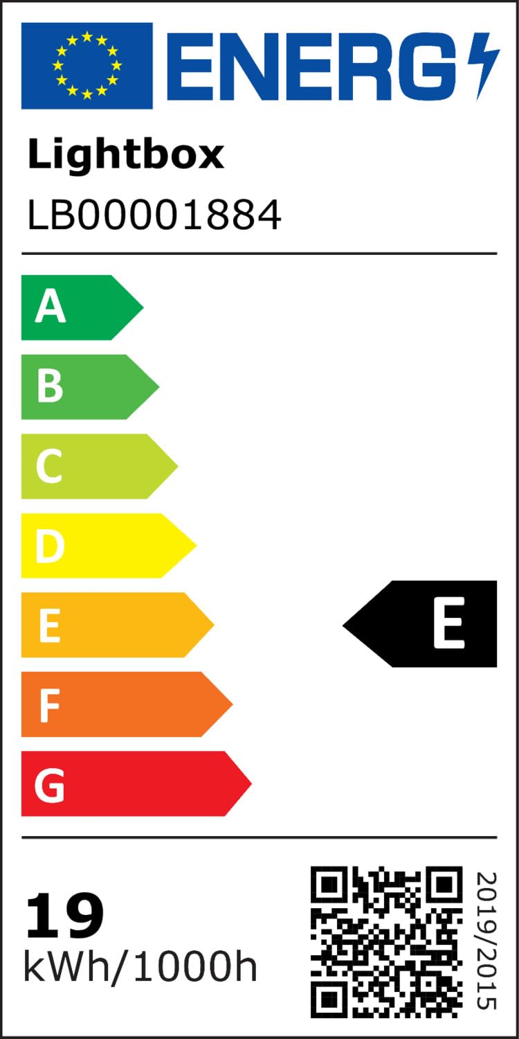 Lightbox LED Stehlampe schwarz - Stehleuchte Holz 120 cm mit Fußschalter - Standlampe Wohnzimmer warmweiß 3000K - 2300 lm inkl. LED