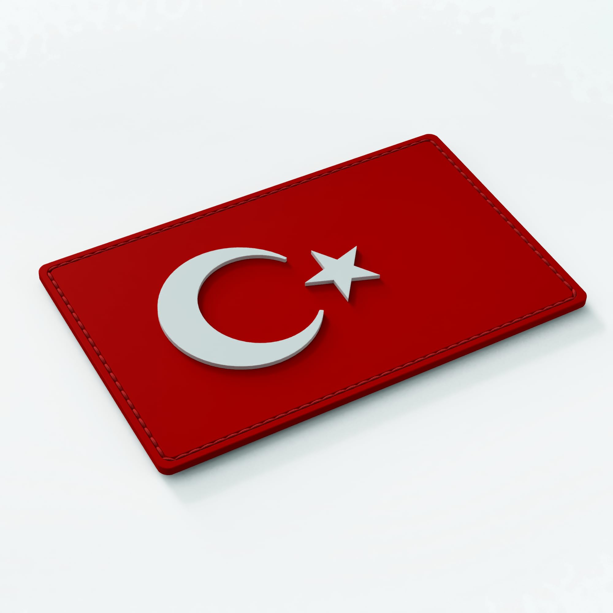 Patch Force - Turkey Flag Rubber Patch (Colour) 8 x 5 cm - As a Badge for Uniforms, Protective Vest, Use Bag, Jacket or Backpack - For German Armed Forces, Police and Military