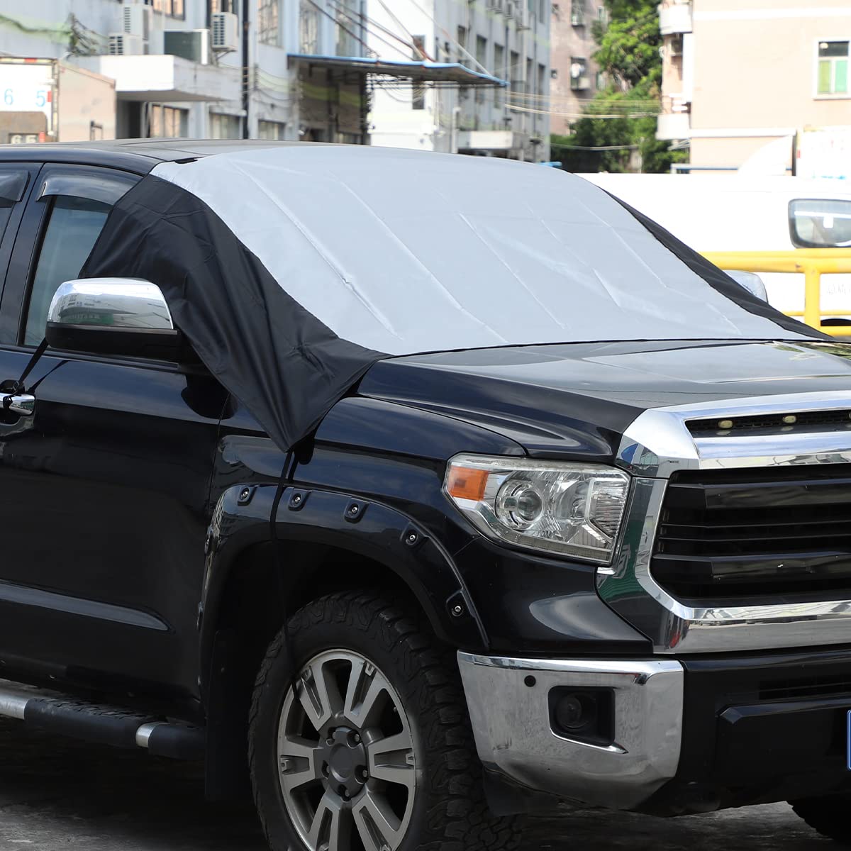 CHEAYAR Copertura neve parabrezza compatibile con Toyota Tundra 2015-2021, impermeabile/antivento/polvere/protezione solare/copertura parabrezza auto inverno estate (modelli 2015-2021)