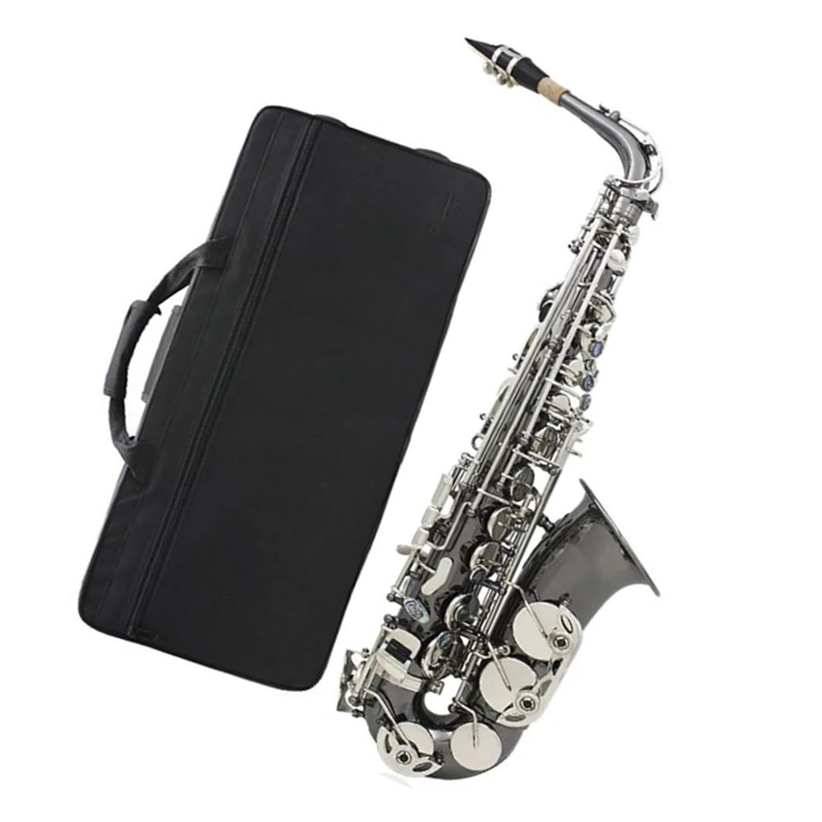 Saksofony Saksofon Profesjonalny Es Altowy Niklowany Na Czarno(Saxophone)