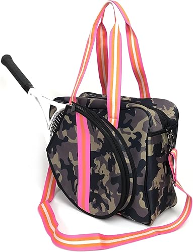 Miniatura 9 de EINENG Tennis Tote Bag, Tennis Racket Shoulder Bag for racquet with, Large Pickleball Tote Bag with Zipper & Shoulder Strap for Badminton Racquet,