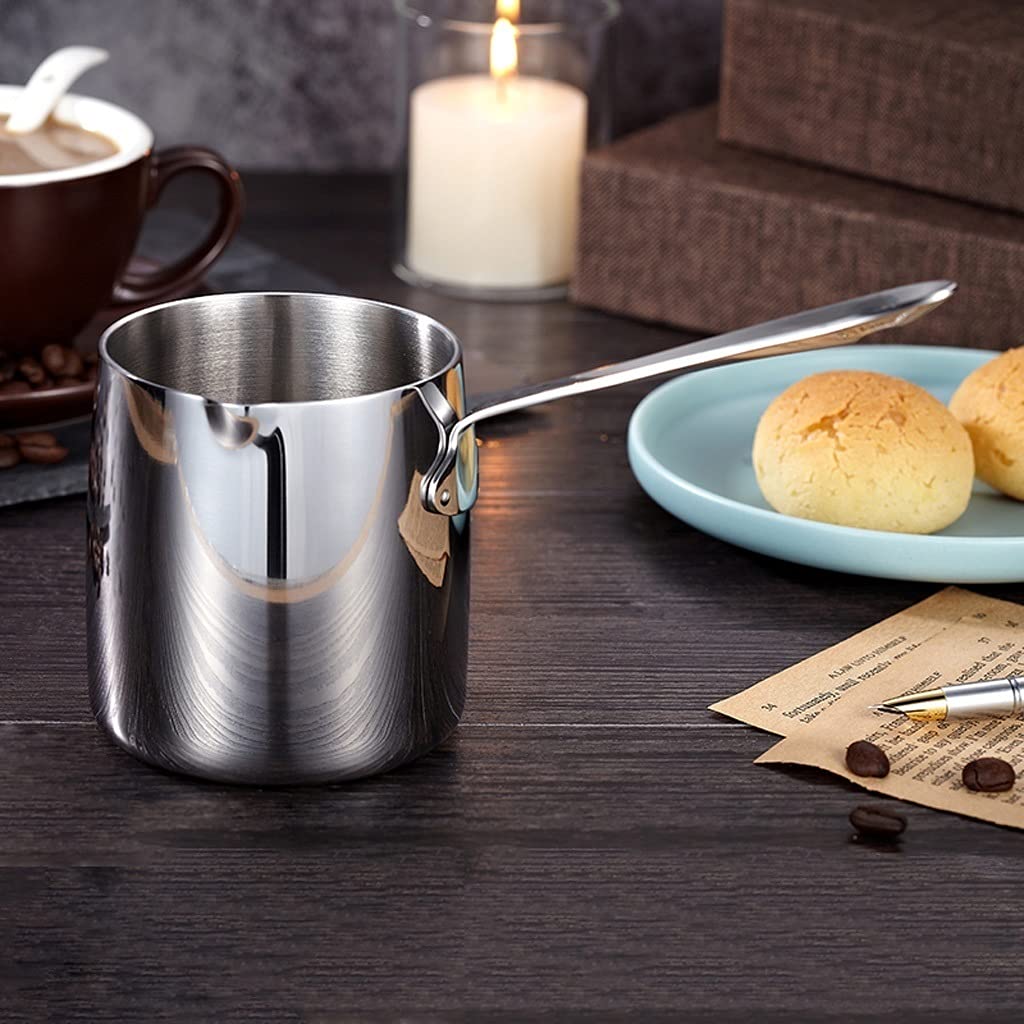 Sauciere Sauciere Milchkugel Edelstahl Pitcher von Kaffee- und Tee KÜCHE SAVY BOOT Milchwärmer und Weintopf for Home Geschenk Restaurant 400ml Schöpfkelle Gießen (Size : S)