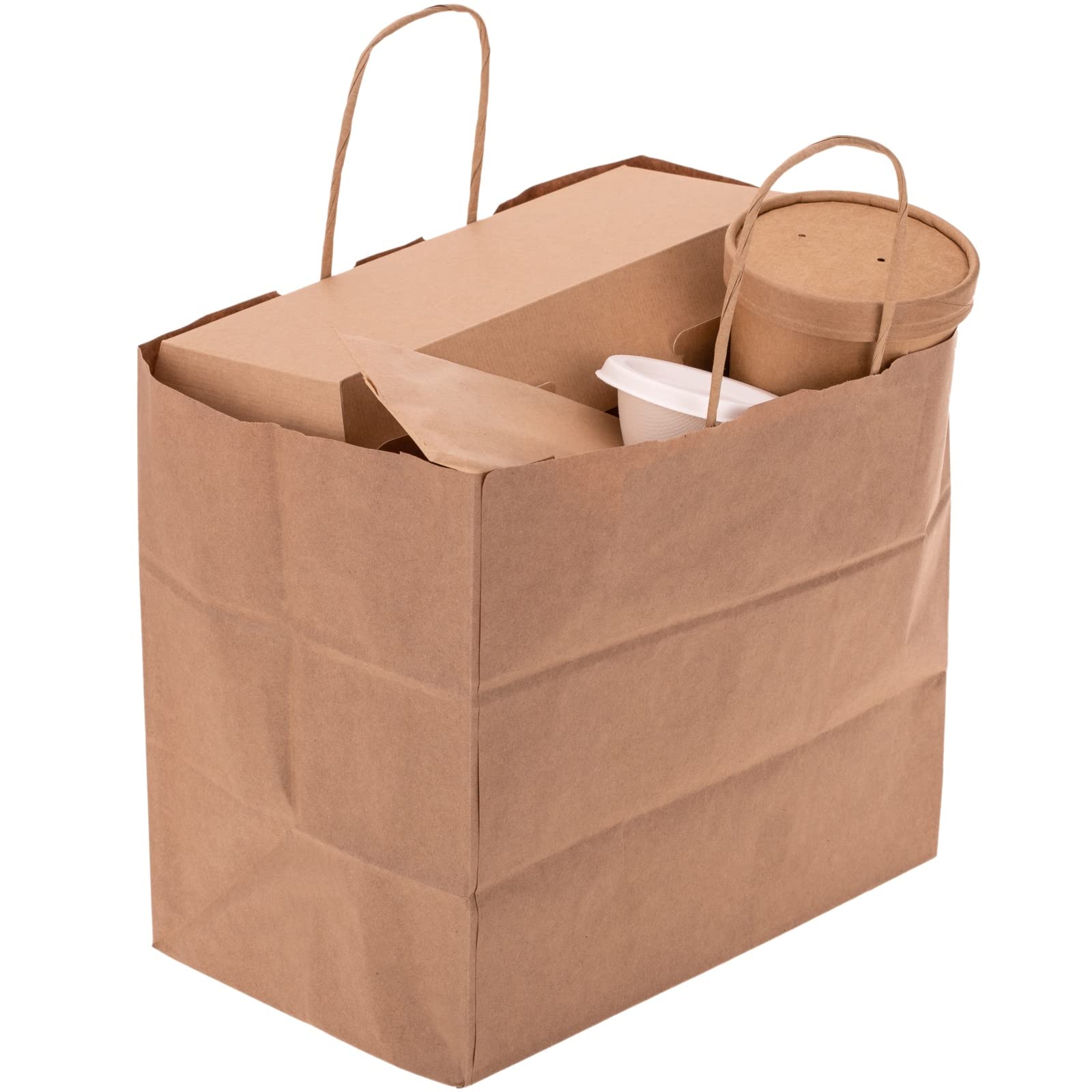 Cajas “panini” Take Away de cartón reciclable 50 uds de 26.5 x 12.2 x 7 cm Natural
