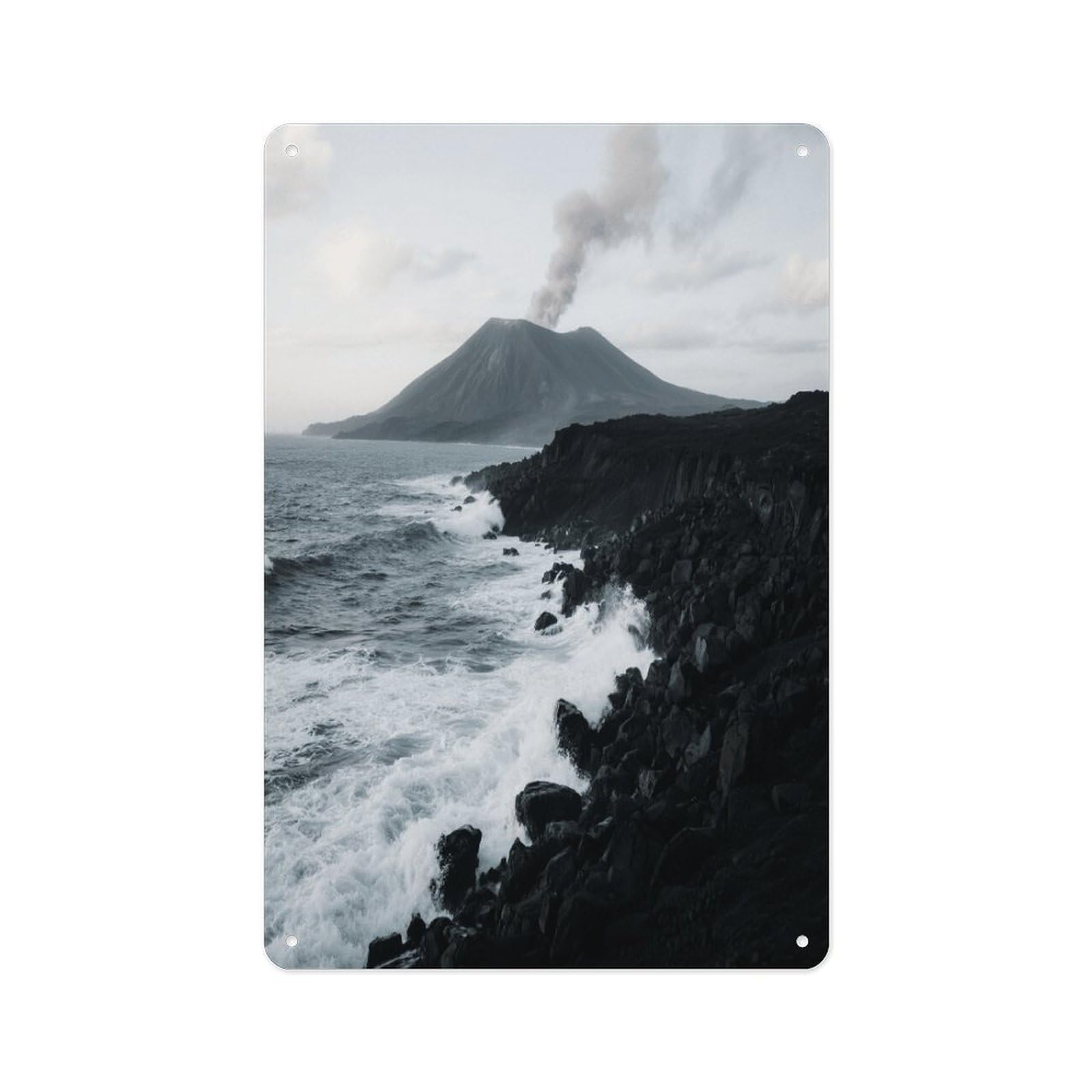 Fekiloot Style Hawaii Volcanic Coast Wall Decor Metal Signs Tin Signs Poster