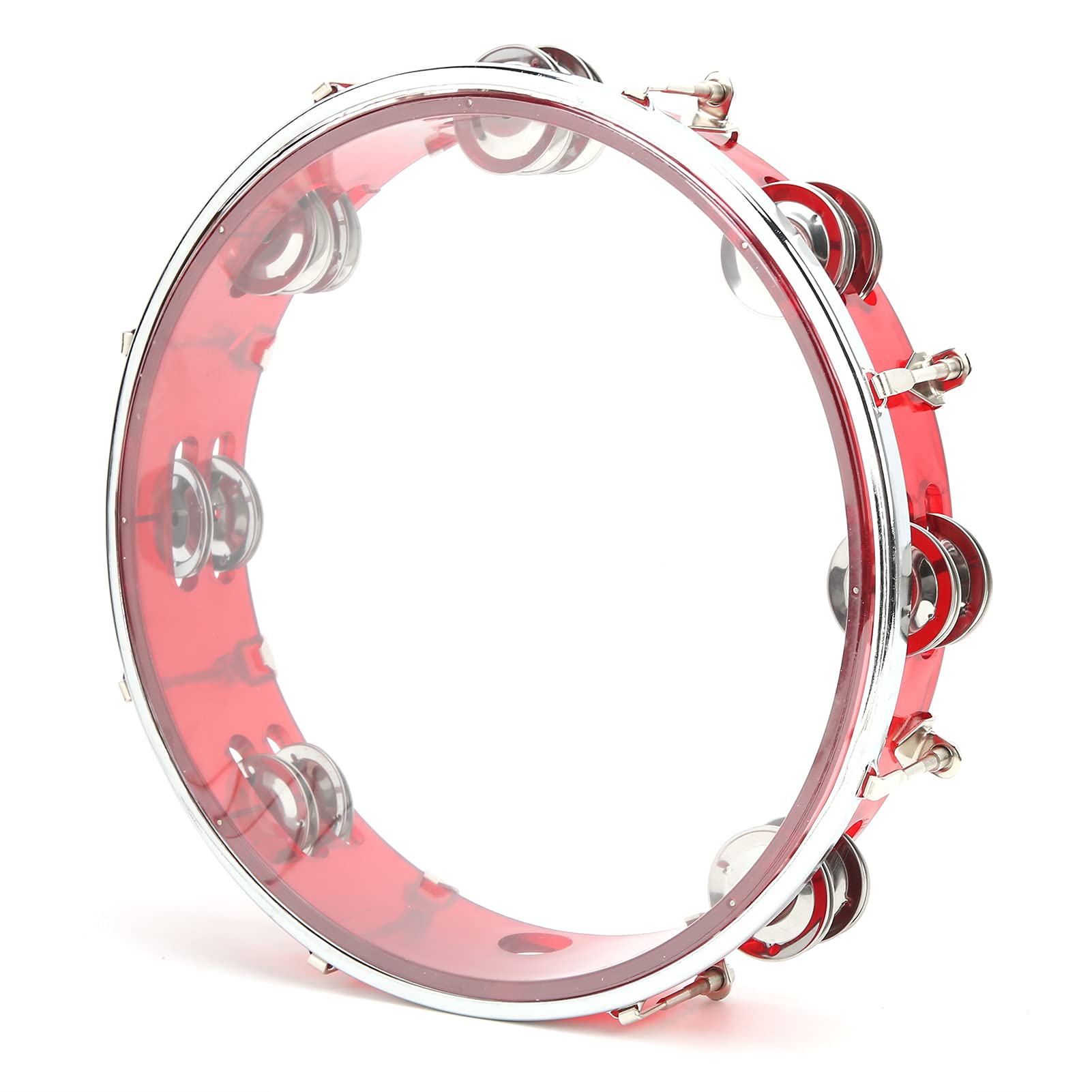 HOHXFYP 10-Inch Tambourine, Tambourines Drum with Adjustable