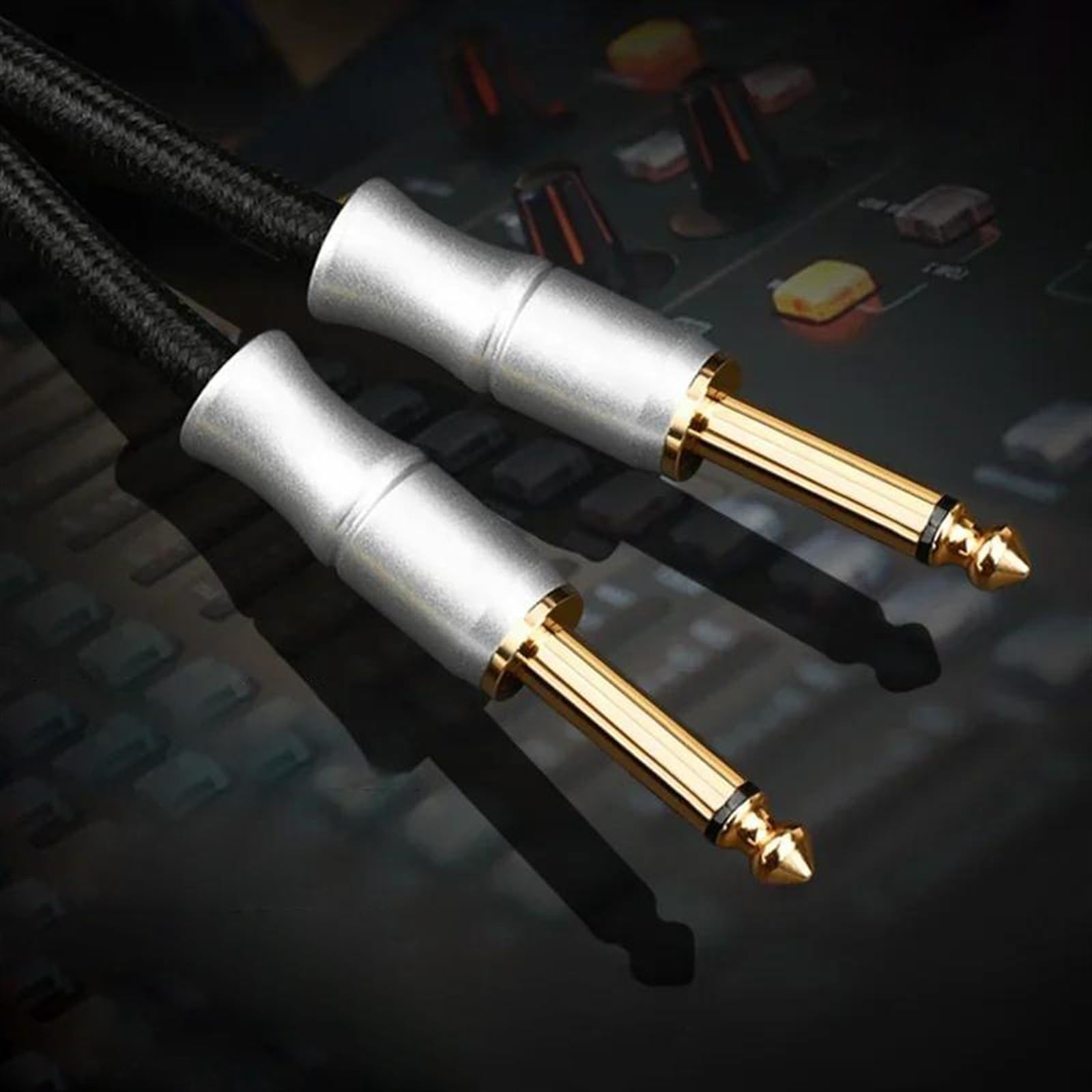 Cable de interconexión de audio Cable de instrumento guitarra no balanceado chapado en oro mono 6,5 mm a,35 0, a m(5m)