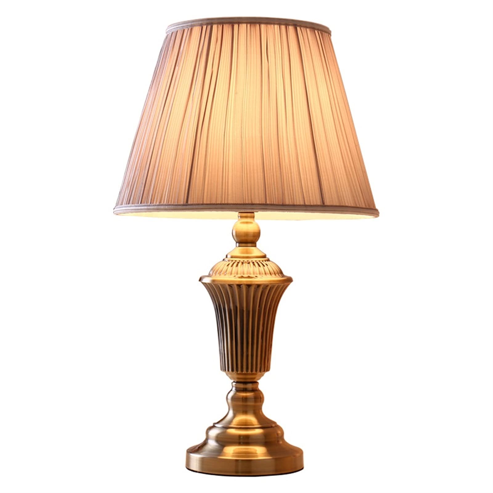 Minimalistyczna lampa stołowa w kolorze antycznej miedzi, nowoczesna lampa nocna LED do sypialni, salonu, biura i gabinetu