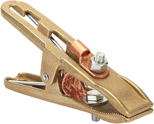 Miniatura 6 de 260300500A latón en forma de A soldadura de tierra abrazadera de tierra soldador Cable de tierra abrazadera de clip de agarre de cobre para máquina