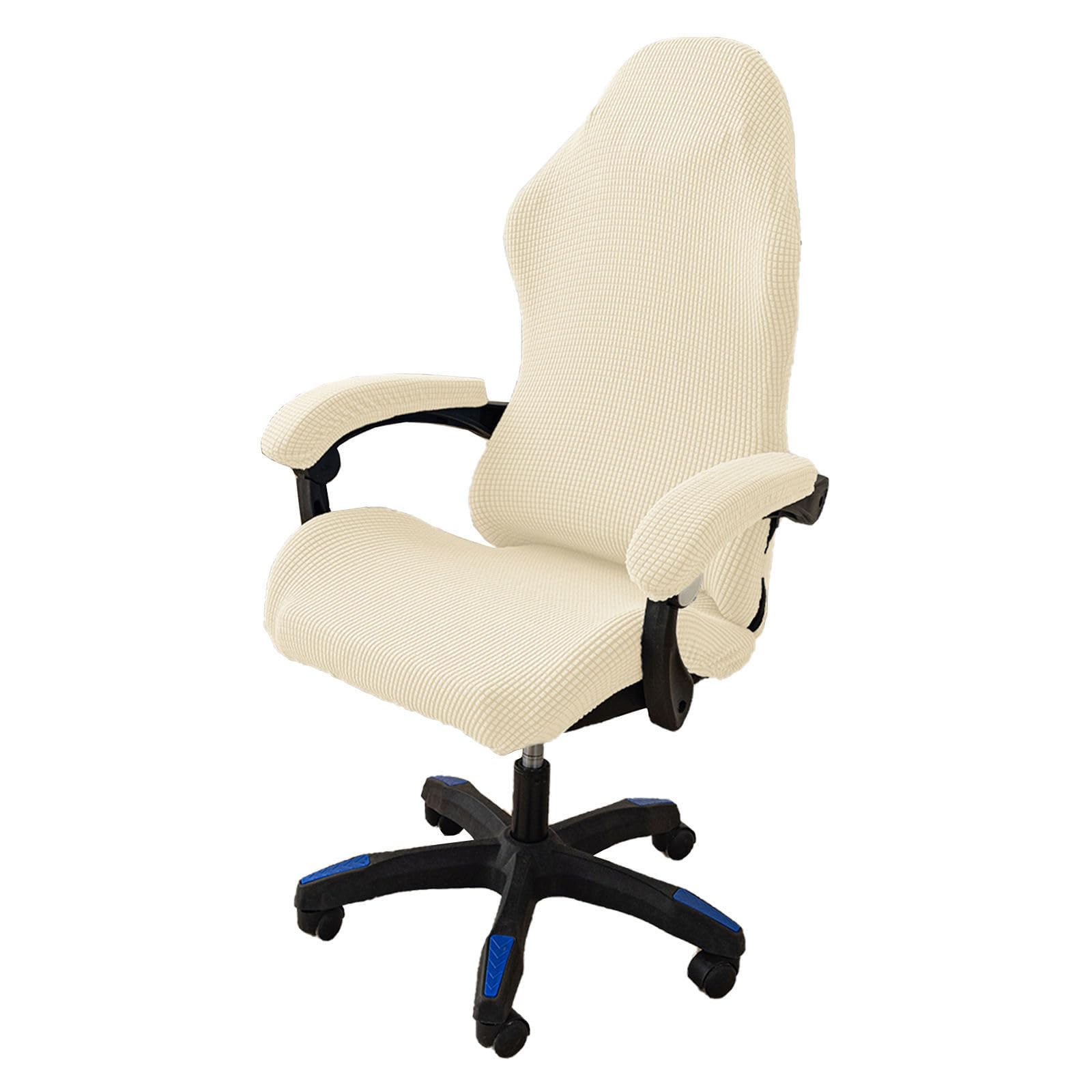 Zrcyxdw Beige Gaming Chair Cover Stretch, Ergonomic Computer Chair Slipcover With Armrest Covers Removable Gaming Chair Seat Cover For Office Chair Armrest Chair-Large