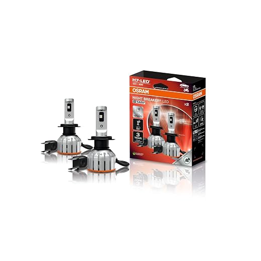 OSRAM Night Breaker LED Start H7, High and Low Beam with Street Approval, Up to 230% Brightness, 6000 K, 12 V