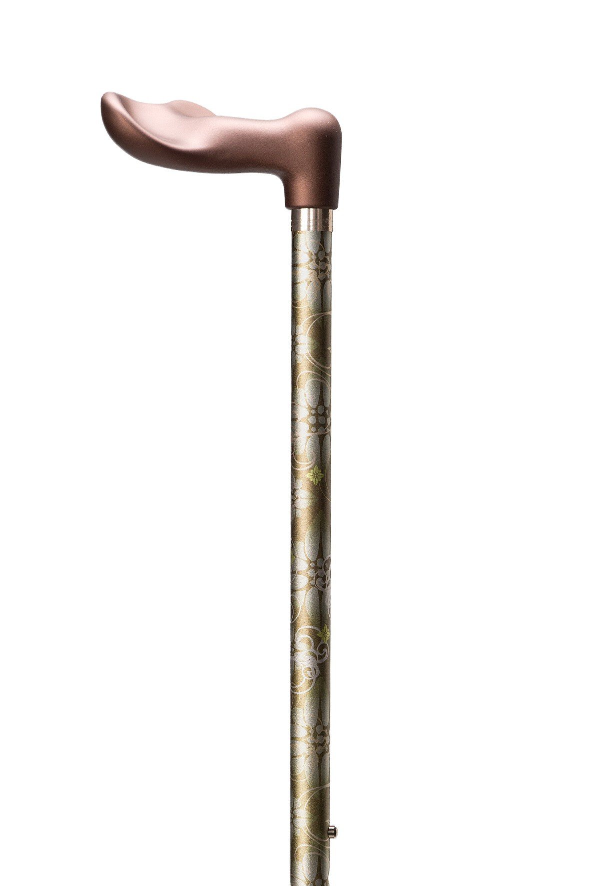 Fischer-Stock mit Softgriff und schickem Dekor, Griff aus Acetat mit samtiger Soft-Beschichtung, mit Ornament-Dekor,Satin-Finish,mit Gummipuffer,rechte oder Linke Hand., Tragerichtung:RECHTS