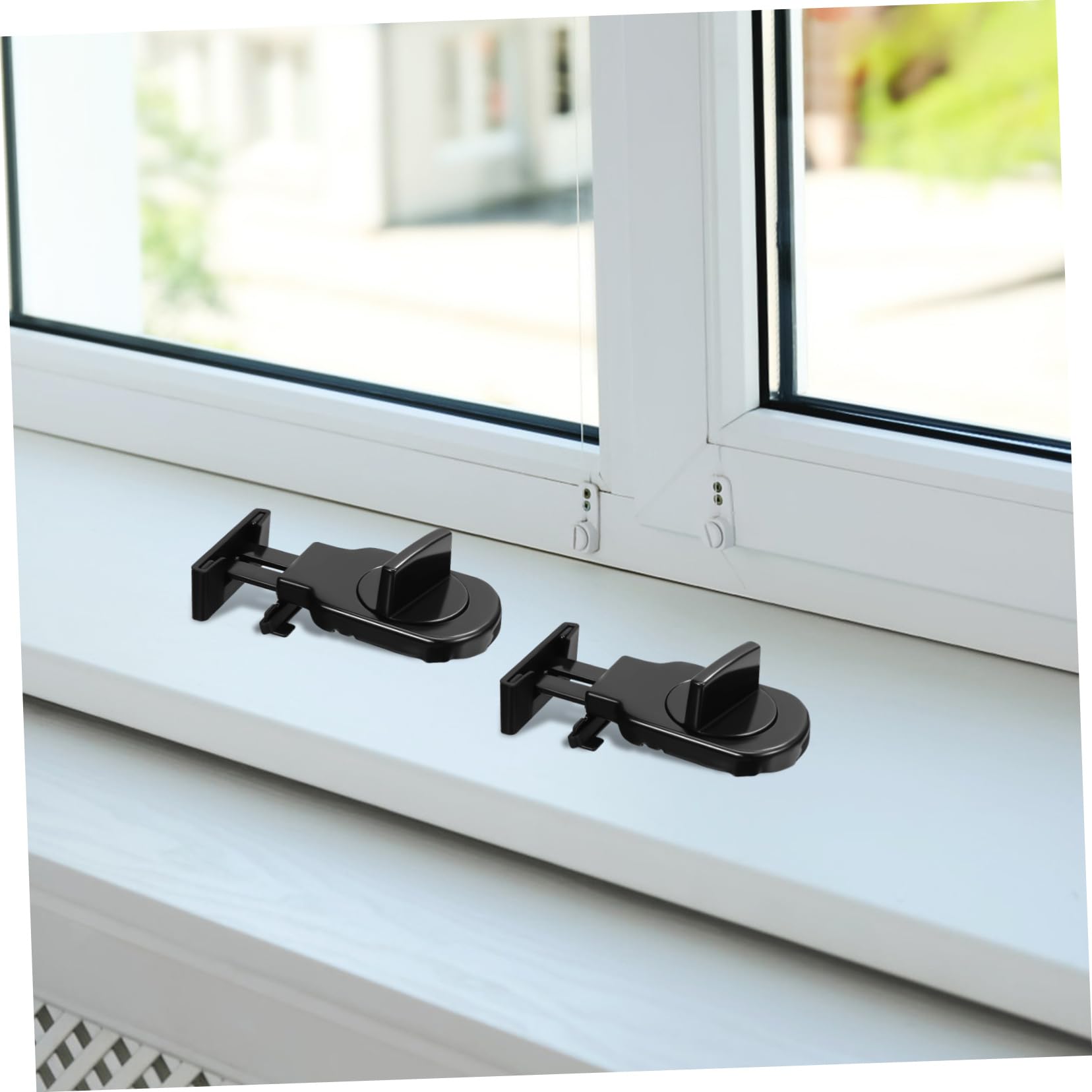 SHINEOFI 4 Ensembles Verrou Pour Fenêtres Coulissantes Lot Protection Construction Réglable Pour Fenêtres 2 Pièces * 4