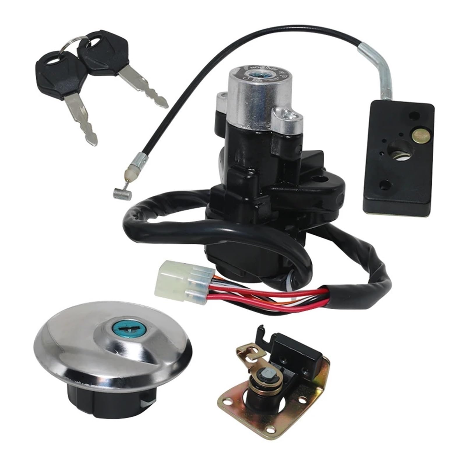 Compatible Con Suzuki GZ125 GZ 125 1998-2003 GZ250 1999-2011, Interruptor De Encendido Combustible Y Gas Para Motocicleta Kit Llave Cerradura de encendido con llaveJuego