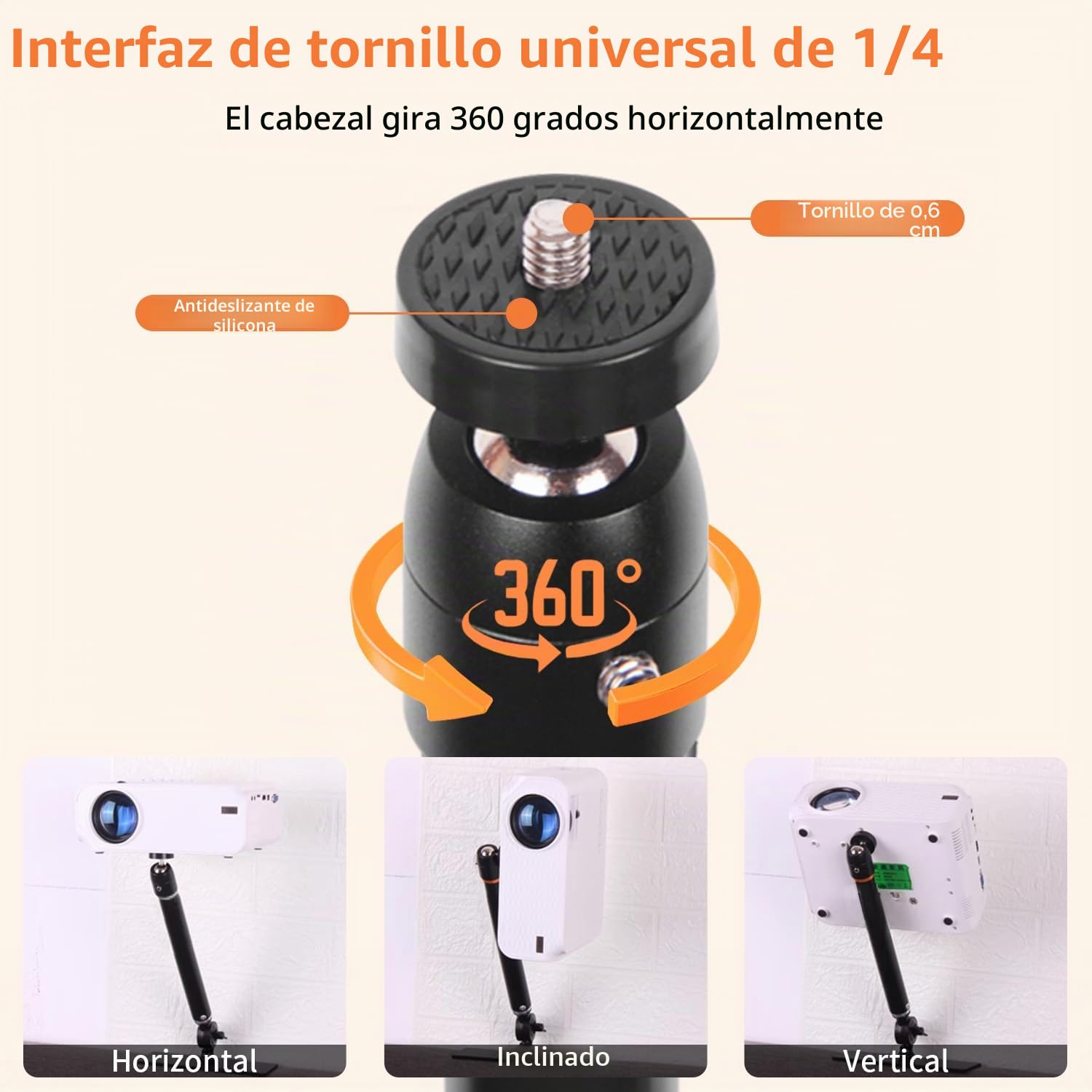Soporte para proyector para cama y sofá - Longitud fija 20 cm, diseño oculto, compatible con proyectores del 99%, XGIMI, Nebula, Vankyo, Epson
