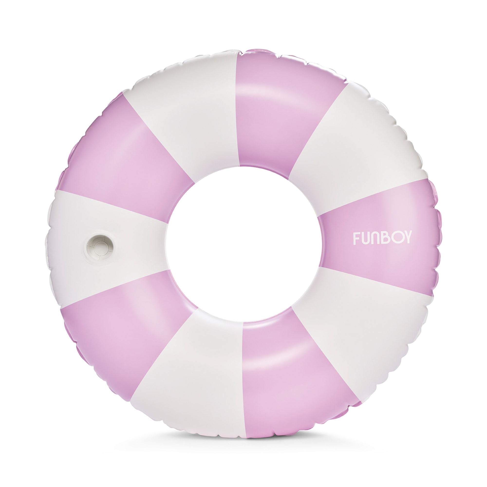 FUNBOYGiant Vintage Stripe Inflatable Tube Pool Float with Cup Holder 48" Large Pool Float for Adults Inner Tube Swimming Pool Toys Swim Rings Pool Lounger Float for Pool Party & Summer