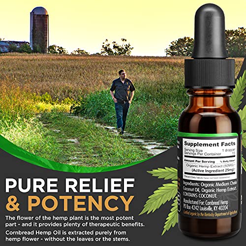 USDA Organic Hemp Oil for Stress & Sleep Relief - 375mg of Pure Hemp Oil Extract, Certified Organic Whole Flower Formula… - Image 4