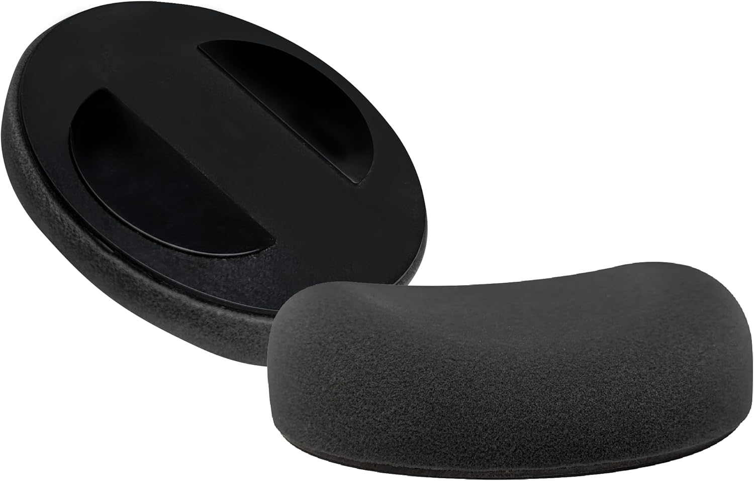 KOVEHN Comfy Glide Palm/Wrist Rest - Smooth Gliding Left and Right-Hand Ergonomic Memory Foam Wrist Support for Mouse or Keyboard - Anti-Fatigue - Stress and Pain Relief for Carpal Tunnel (Jet Black)