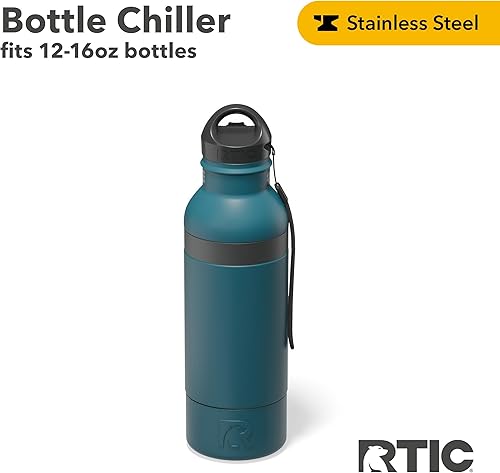Vista 32 de RTIC Enfriador de botellas - Enfriador aislado para botellas de 12 oz/16 onzas, aislamiento al vacío de doble pared, acero inoxidable, a prueba