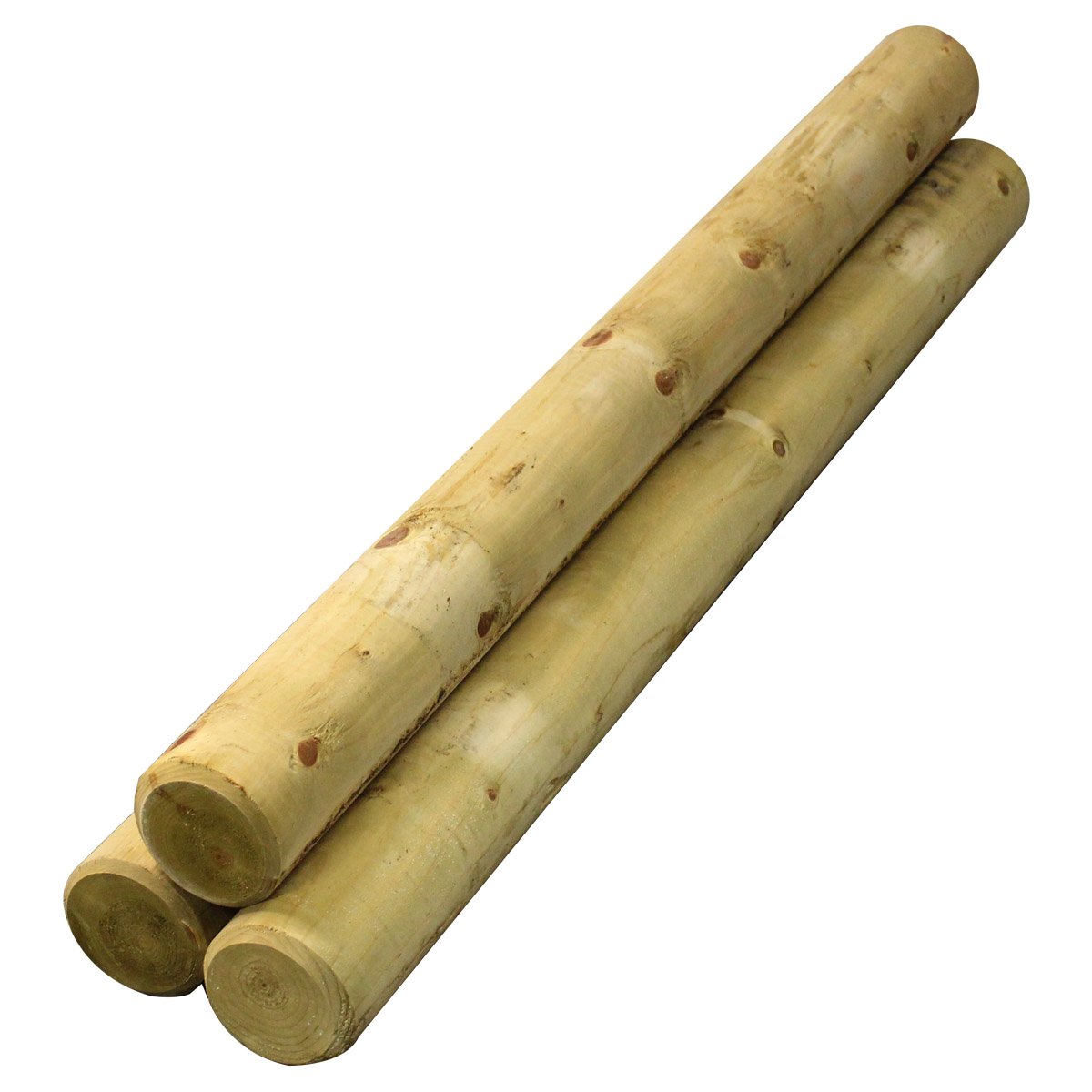 Rounded Timber Bollards 1.2m x 100mm Dia - Chamfered Top (1)
