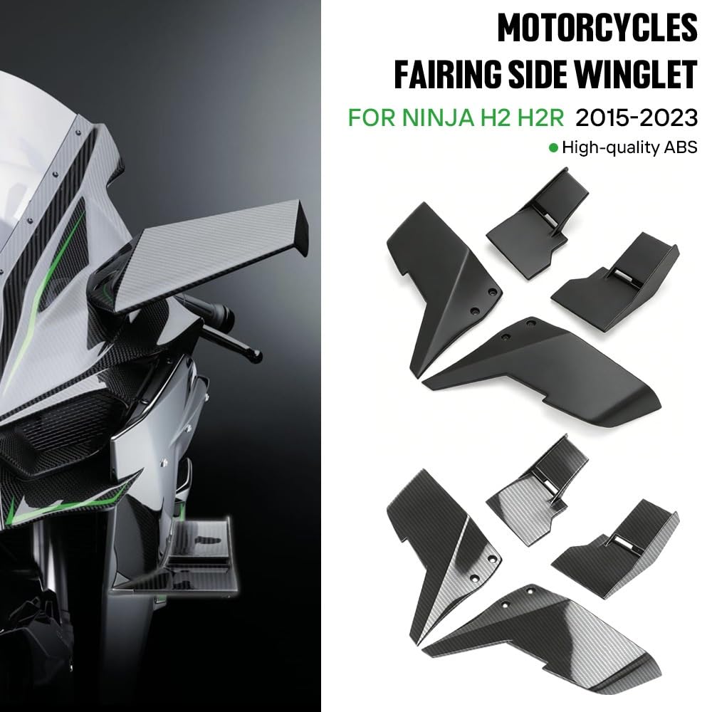 Wingletów Motocyklowych Do Ninja H2 H2R 2015-2023 Aerodynamiczne Winglety Motocykla
