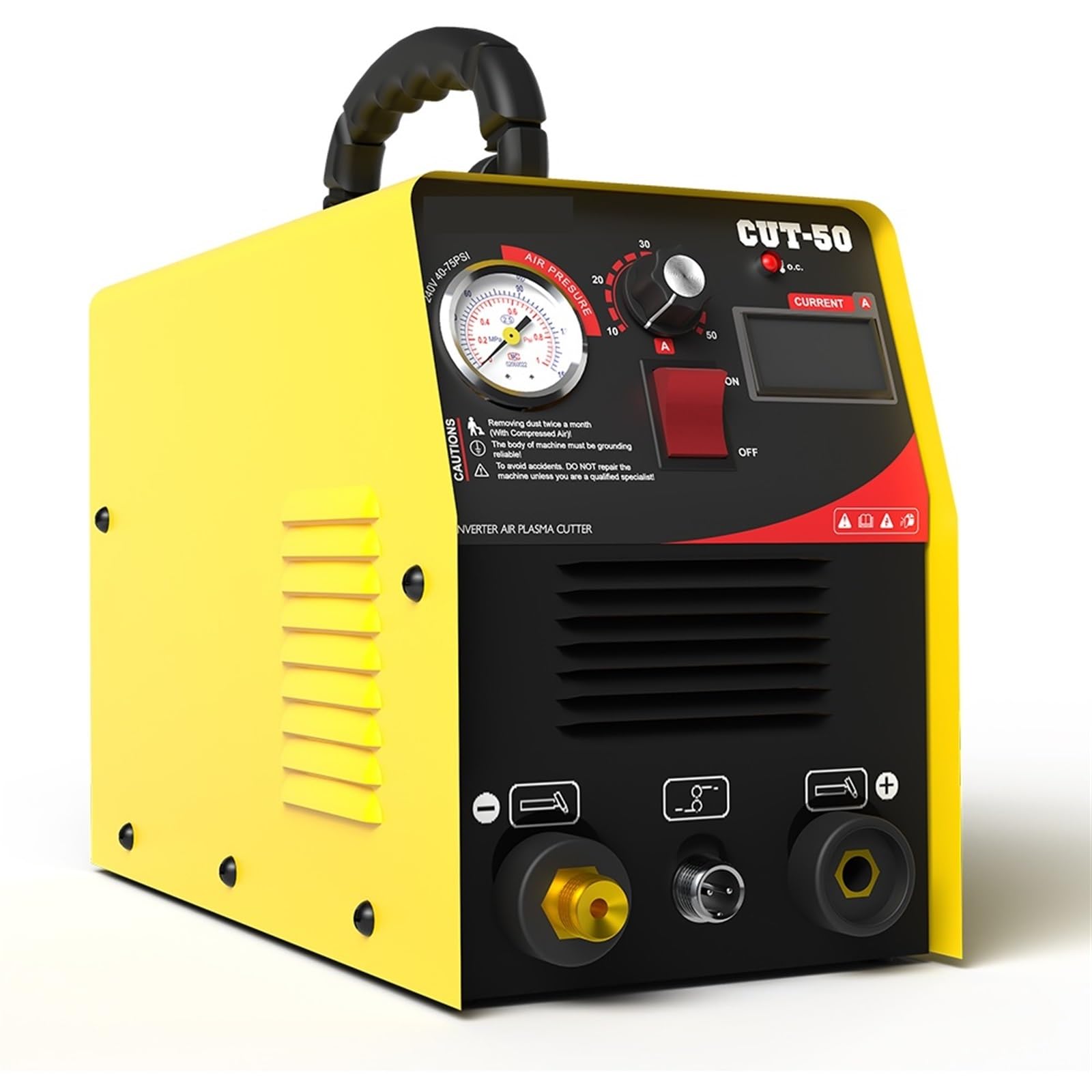 Ulsfvgaxrtk One Color Plasma Cutter, Cut50 Digital Panel Plasma Cutter Portable 110/220V Machine On Metal 50A Dc Igbt Inverter