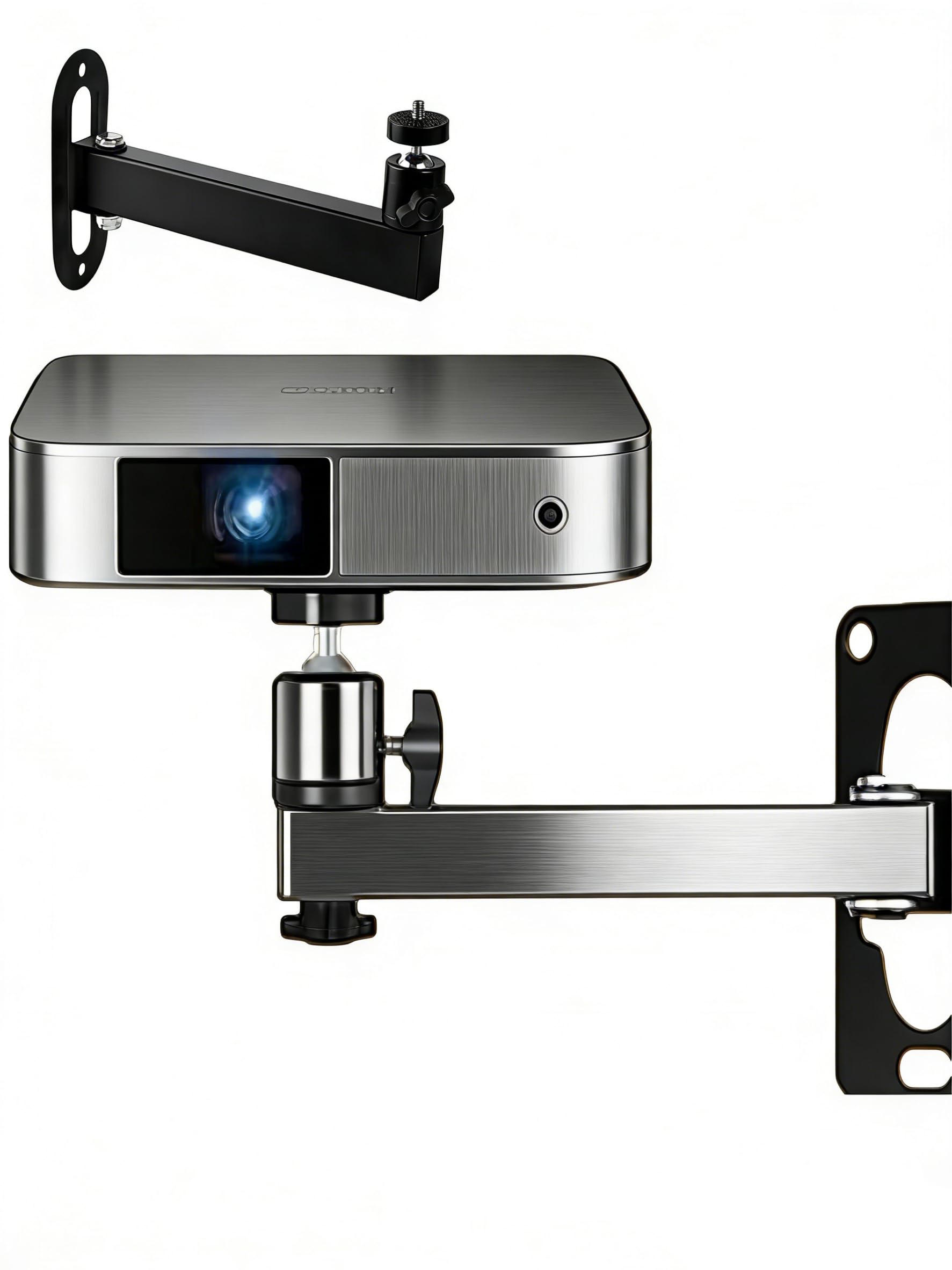 Korvika Projector Stand Wall Mount, 1 Piece Adjustable Wall Mount Projector Stand for Home Theatre, Durable Mount with Easy Installation, Sturdy Stand Wall Mount for