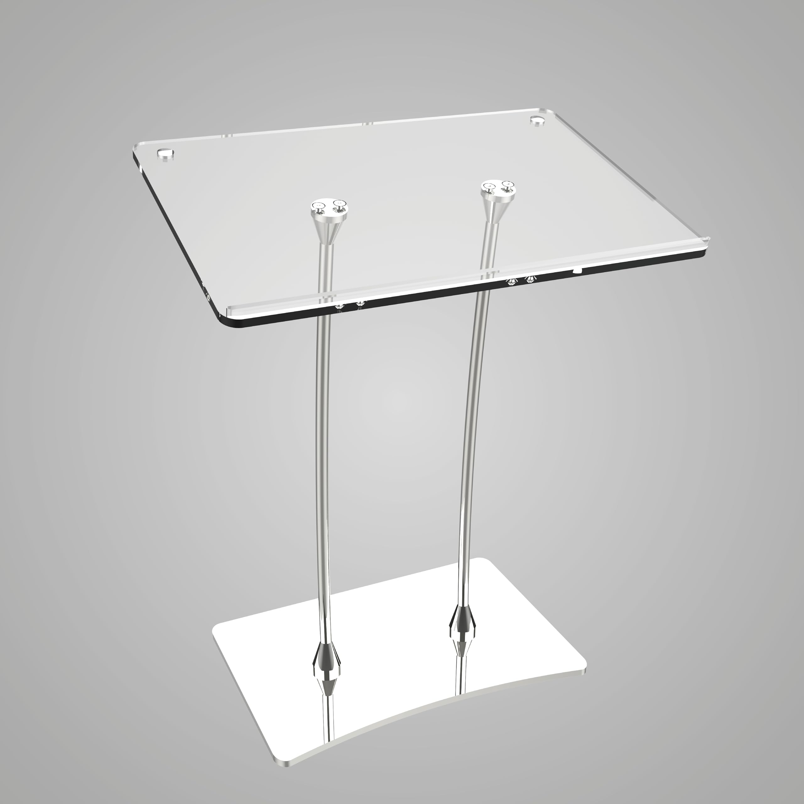 Acrylic Podium Stand for Churches, Conference, Portable Modern Podium for Speech Podium (ClearSilver)