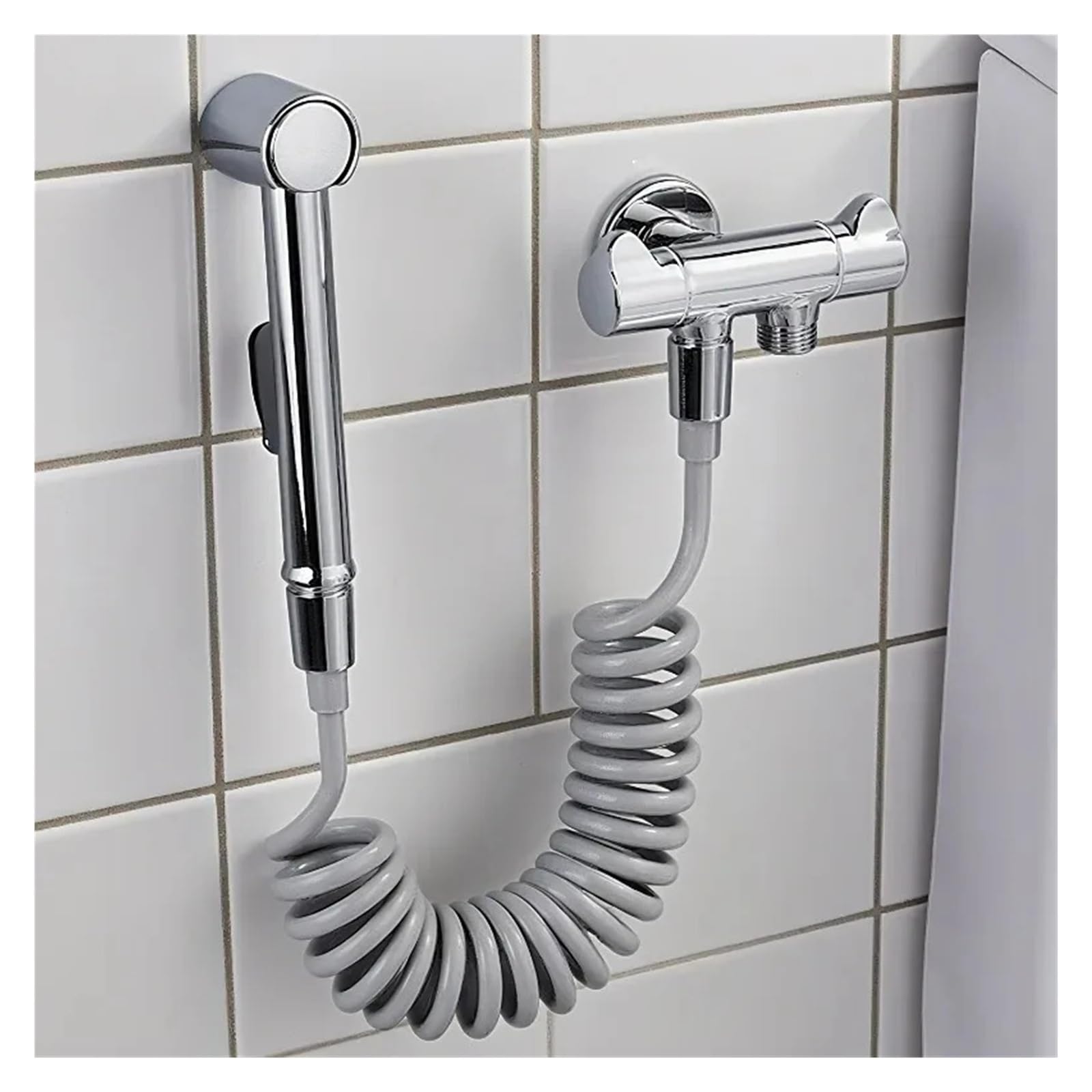 Manguera de ducha retráctil de 2 m, flexible G1/2, manguera de agua universal para baño, baño de mascotas, higiene personal, plástico de fácil instalación