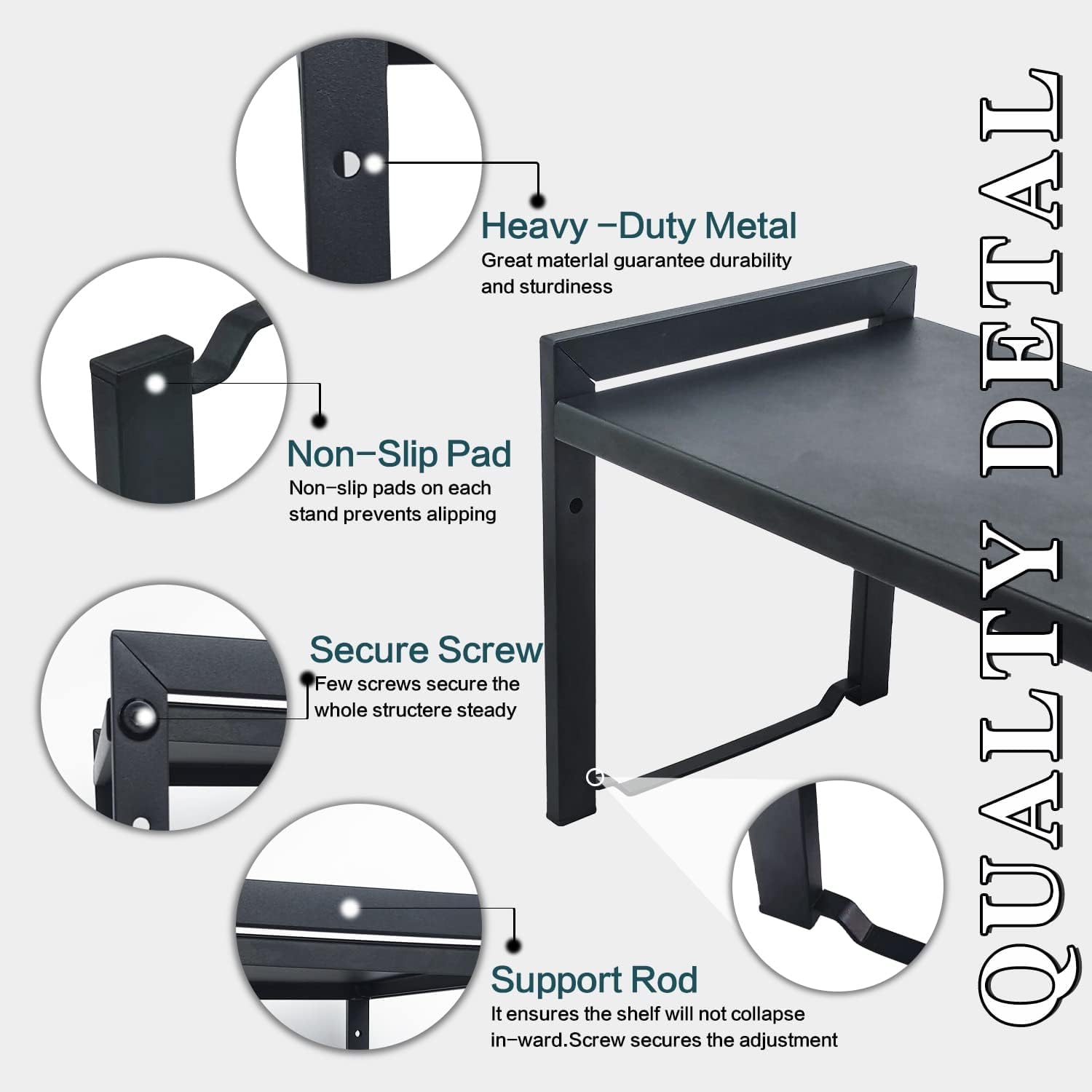Goodsnetic Étagère D'armoire Extensible De 35 à 66 Cm (L), Organiseur