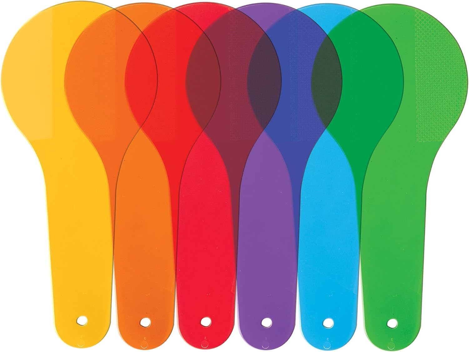 6Pcs Color Paddles,Transparent Color Paddles, Color Learning,Optics Color Filter Plate Montessori Educational Science Educational Painting Color Drawing Cognition Science,Learning and Education