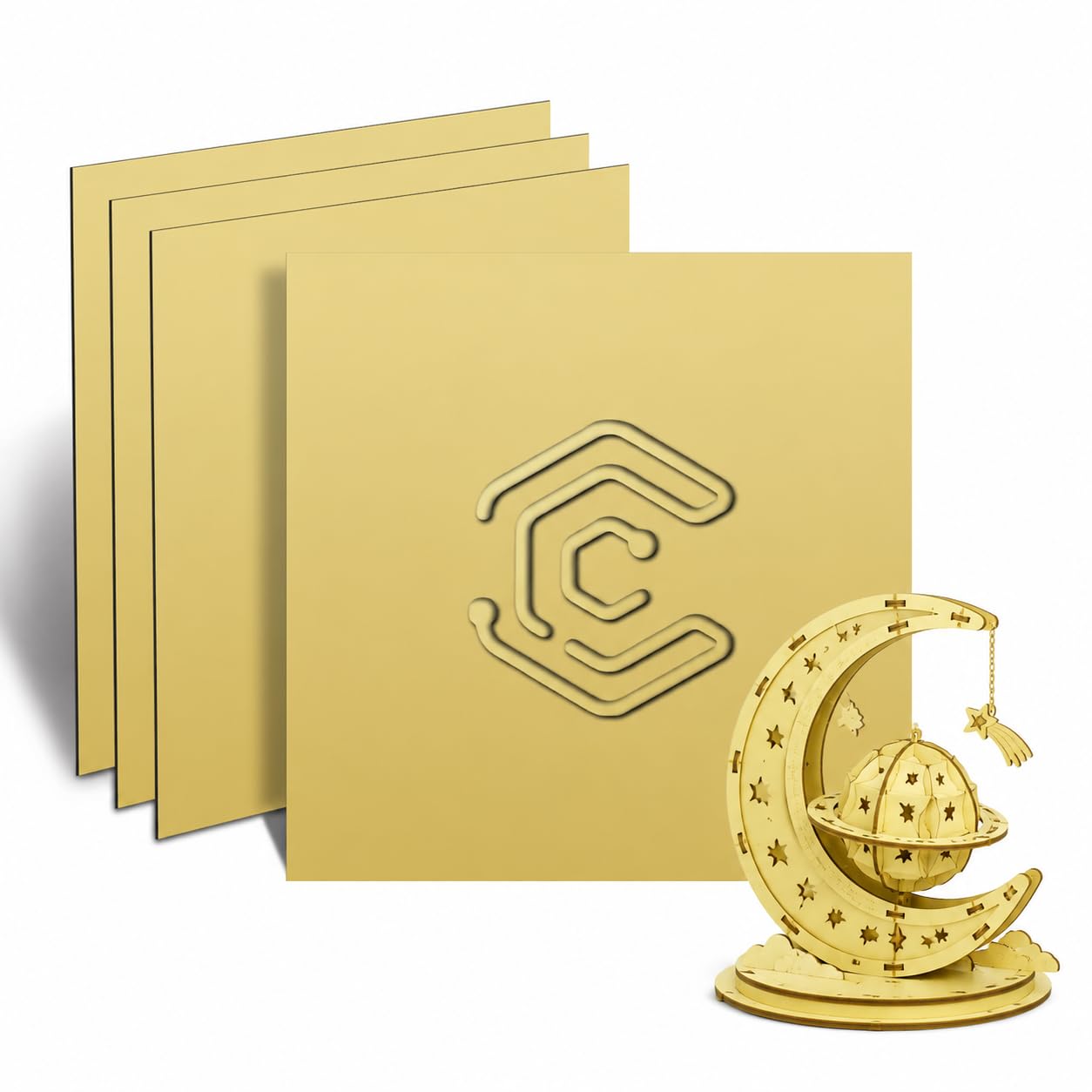 Contreplaqué pour gravure laser en bois de tilleul or 3mm : des panneaux d'exception pour CNC