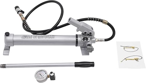 Miniatura 10 de Bomba manual hidráulica, acoplador de manguera de paquete de alimentación de 2 velocidades Bomba hidráulica Oip de 10000 psi Bomba manual Bomba