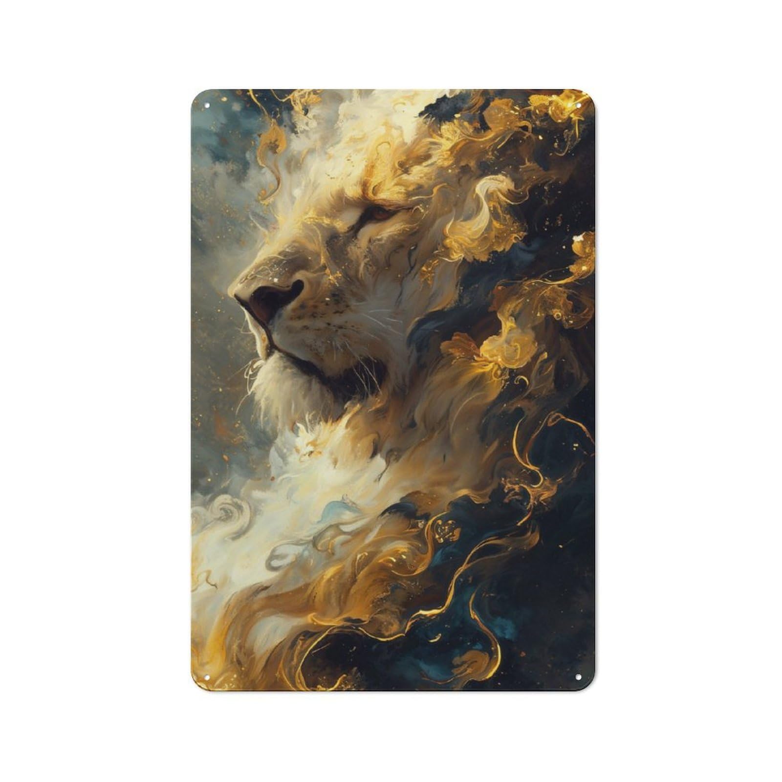 Junmoney Regal Roar Tin Sign 30X20cm With For Home Bar Wall, Vintage Decor, For Garage, Workshop And Man Cave Decoration