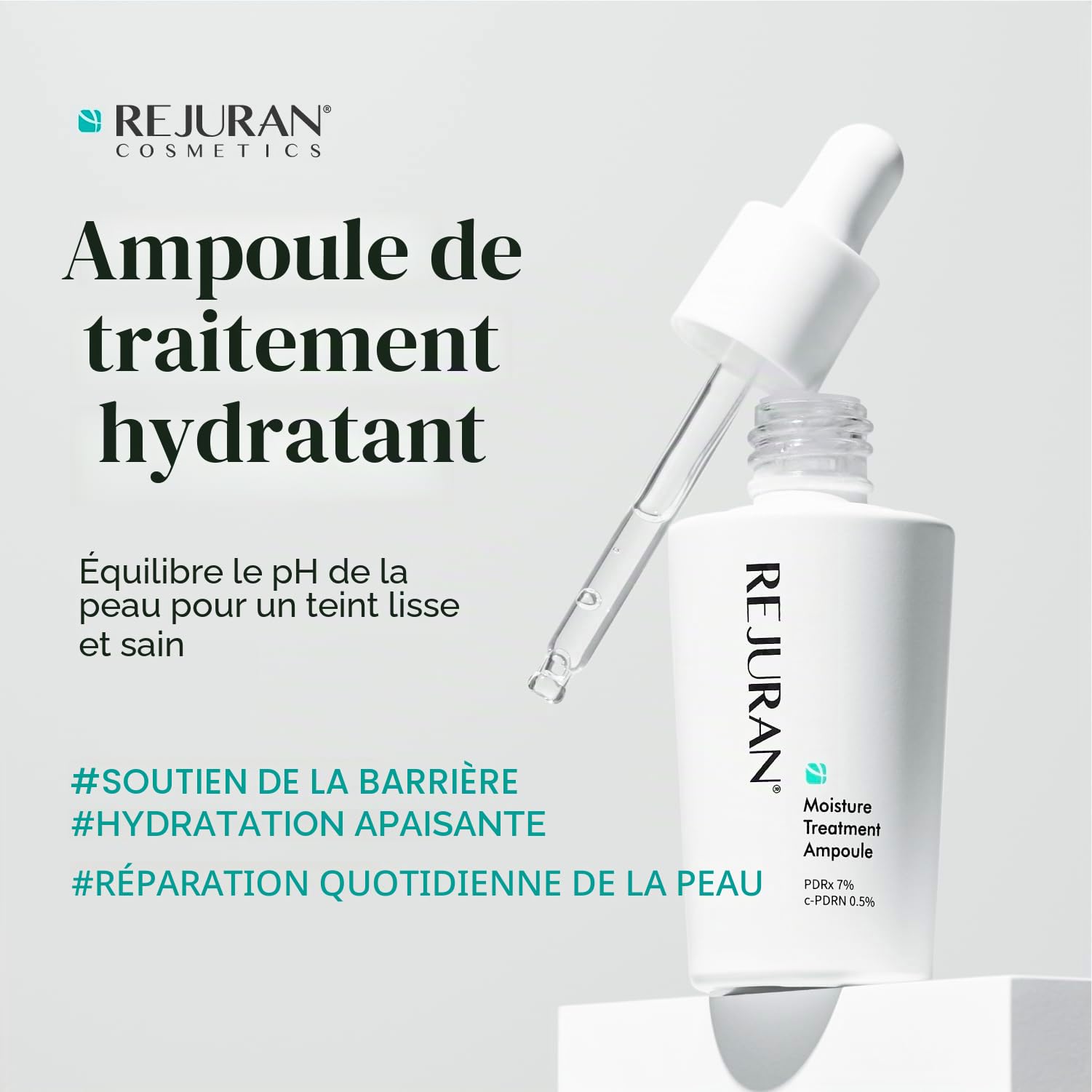 REJURAN Ampoule De Soin Hydratant, Sérum Visage Hydratant Intense Pdrn Pour Une Hydratation Instantanée Et Longue Durée, 1,01 fl oz (paquet de 1)