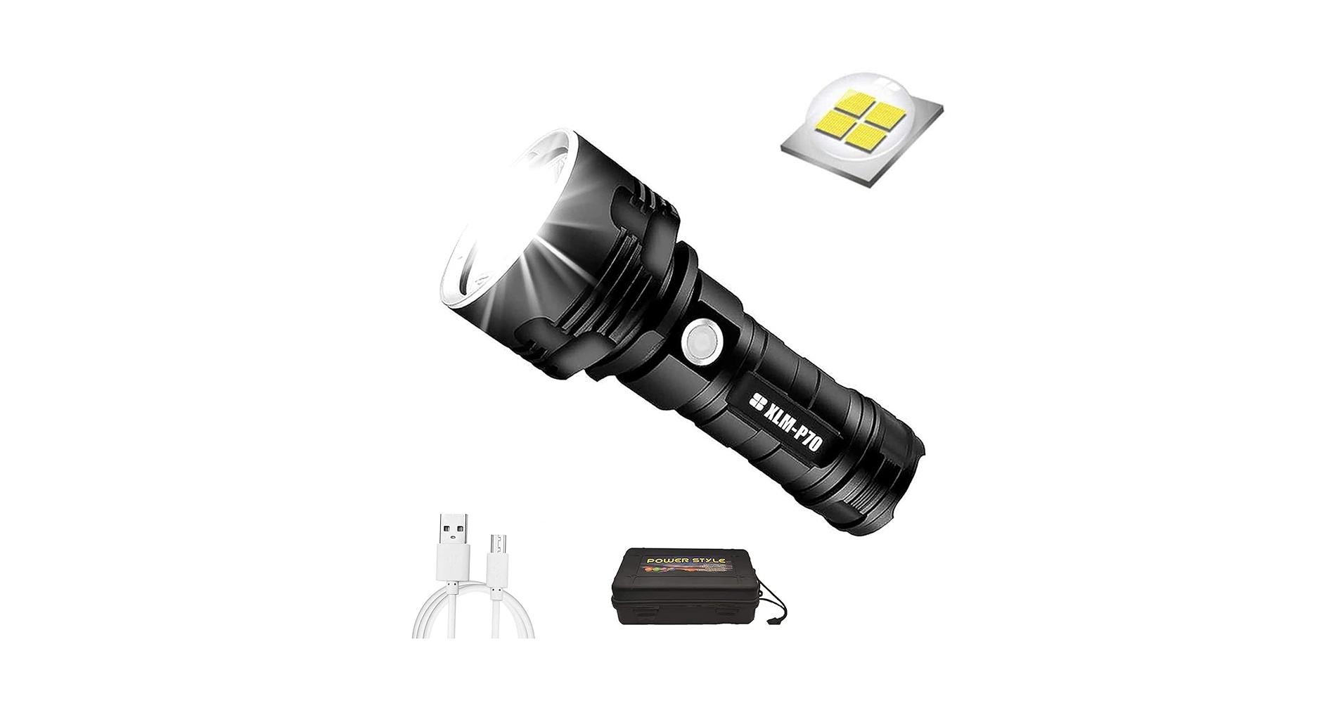 Amazon.com: AQTOYSAMZ XLM-P70 LED Flashlight - Super Bright