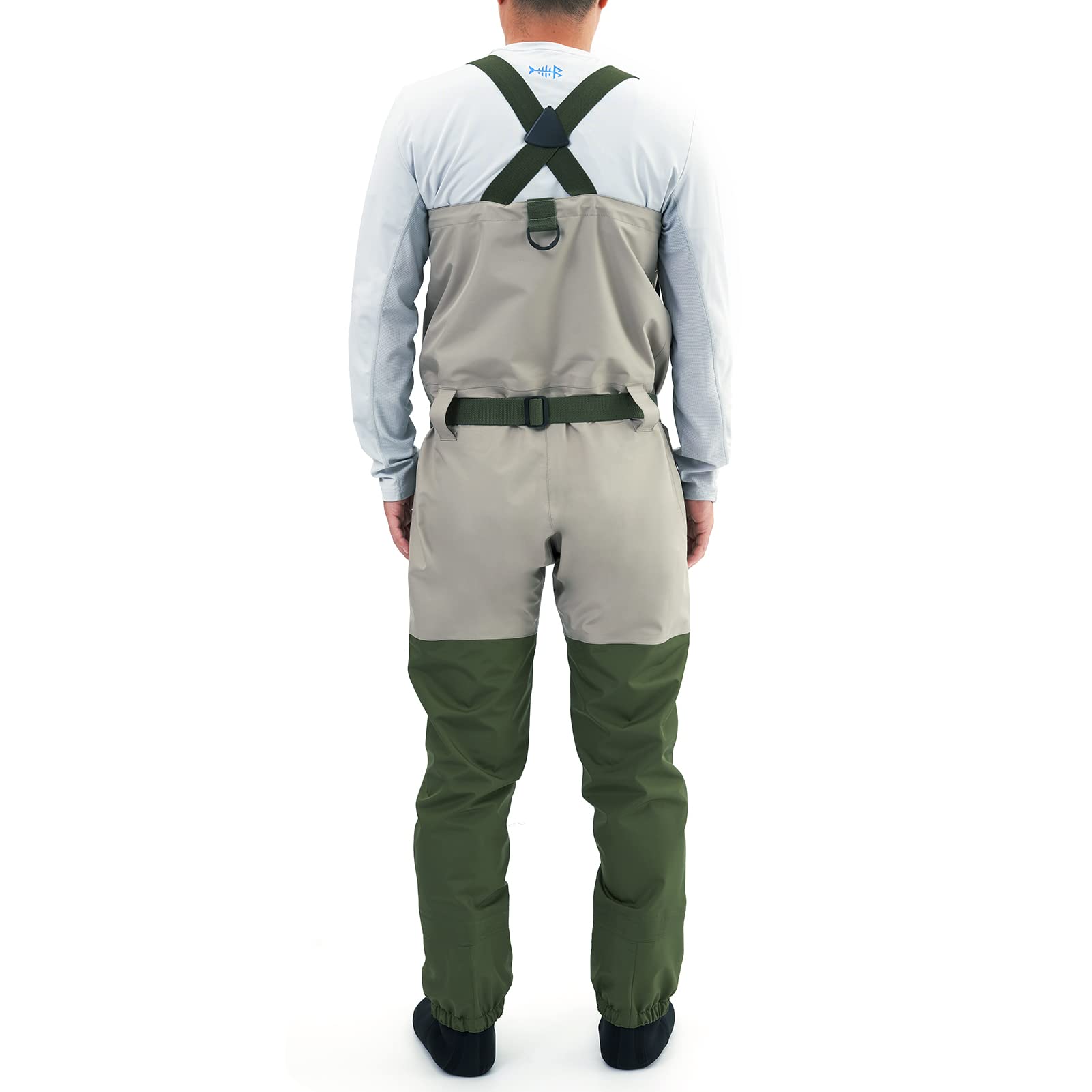 BASSDASH IMMERSE Men's Breathable Fly Fishing Waders Stocking Foot Waterproof Lightweight Chest Wader
