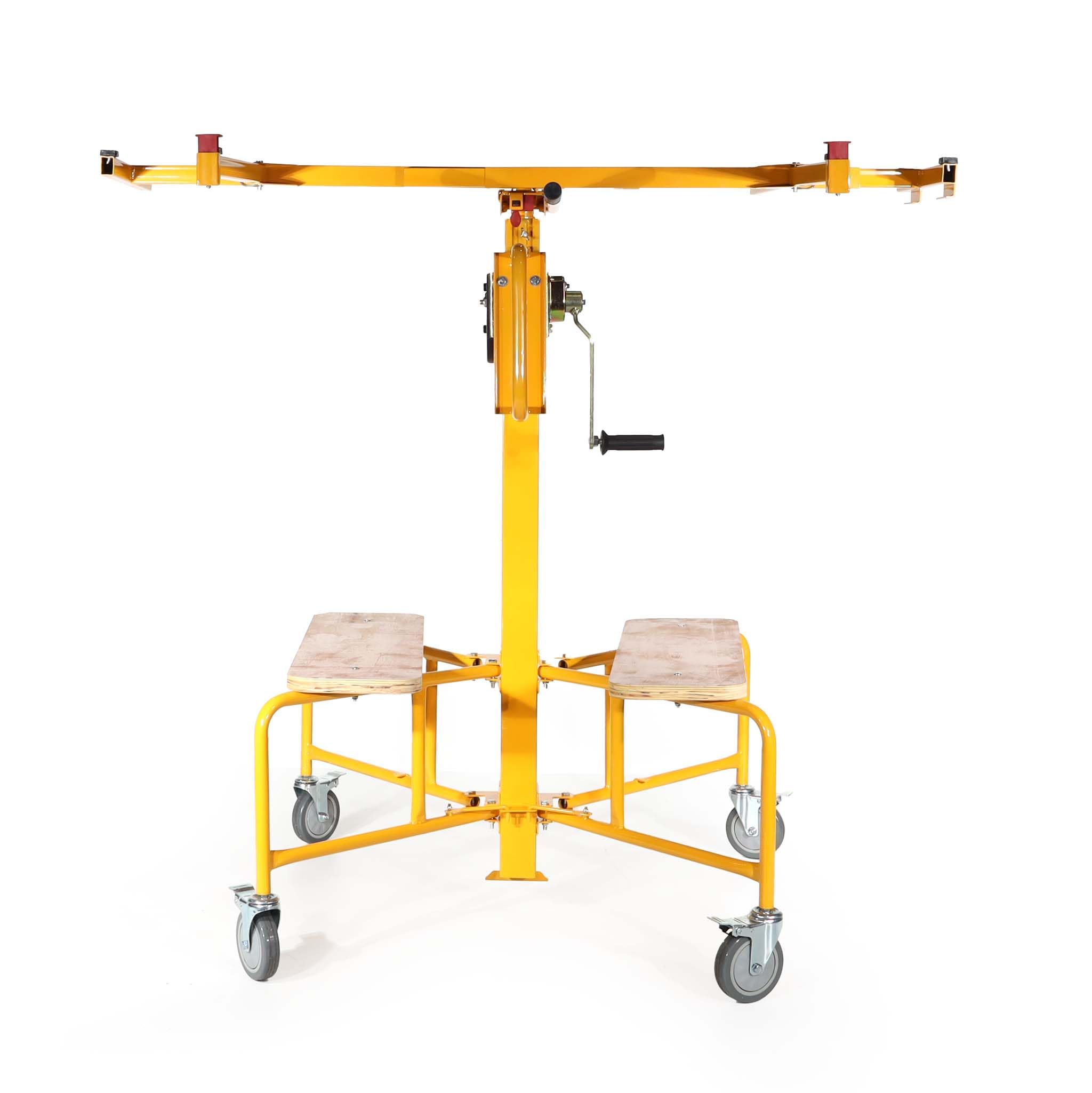 Podnośnik panelowy Wiltec do maks. 75 kg, wysokość 138-338 cm, pomoc w montażu płyt kartonowo-gipsowych, podnośnik panelowy uchylny z 4 kółkami z hamulcem postojowym