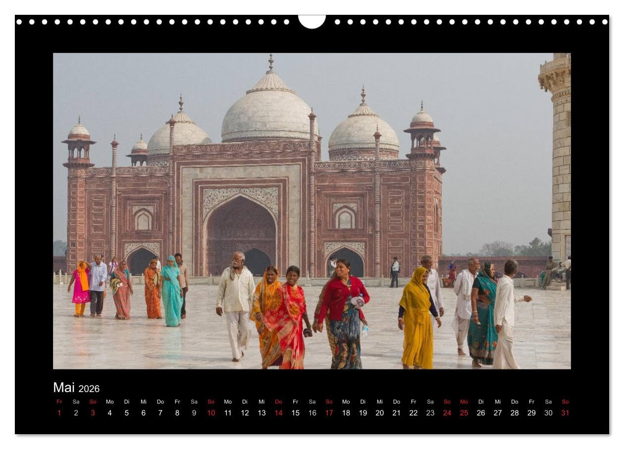 Taj Mahal (Wandkalender 2026 DIN A3 quer), CALVENDO Monatskalender: 12 Bilder vom wohl bekanntesten Bauwerk in Indien. (CALVENDO Orte)