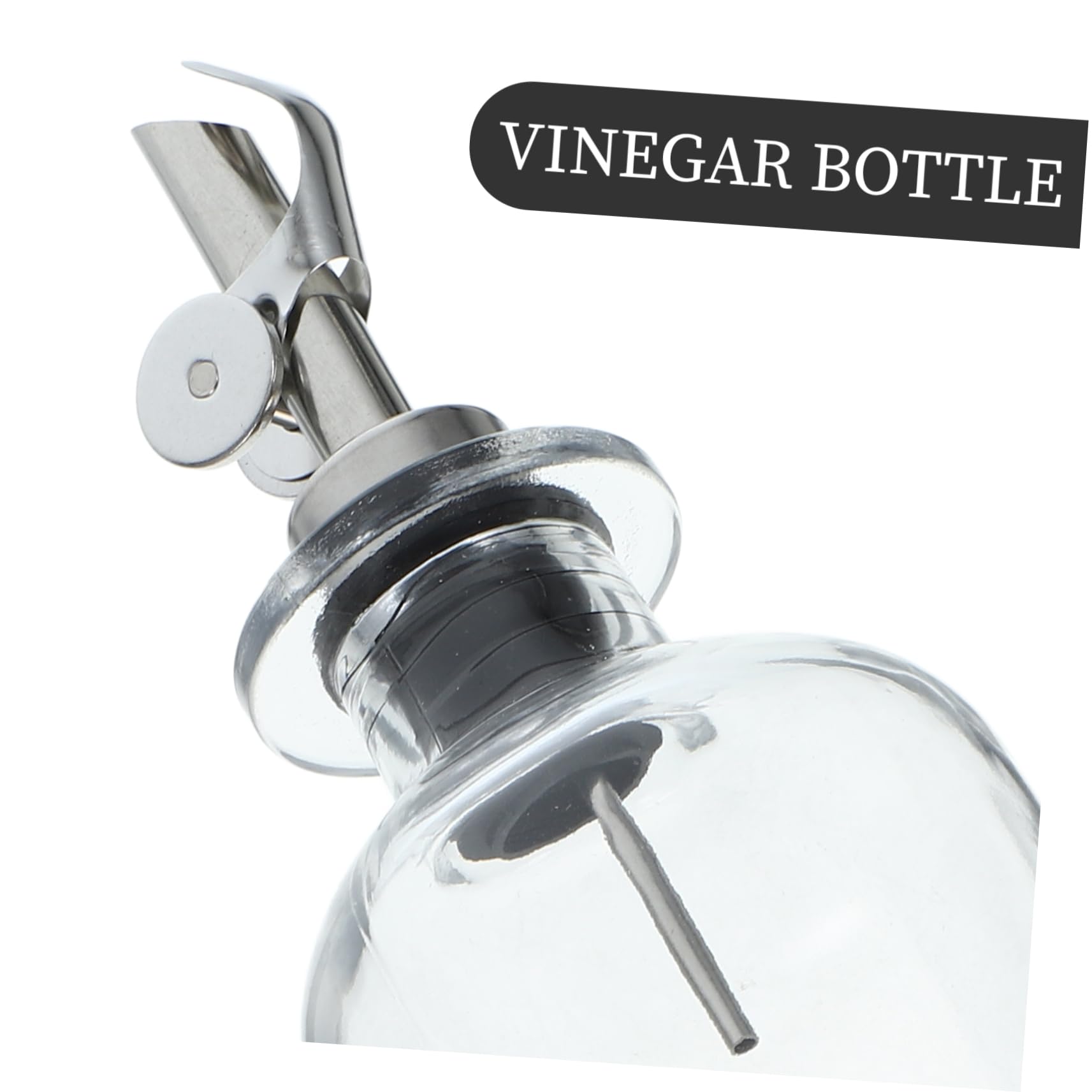 Oliera Salvagoccia 350ml 2 Pezzi in Vetro Acciaio Inox | Apertura Automatica, Silicone Integrato, Uso Versatile per Condimenti, Facile da Pulire