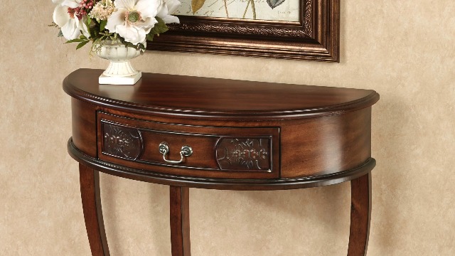 11/30処分　無垢　SOLIDWOOD アンティーク　ヴィンテージ　インテリア Amazon.com: MODERION Solid Wood Console Table with Storage, Semi