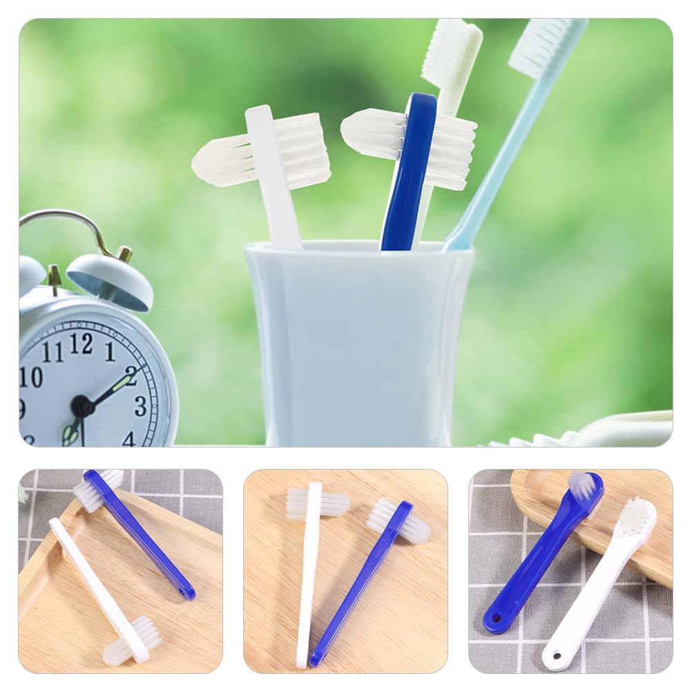 Cepillos Para Dentaduras Postizas 8 Uds Mini Cepillo De Limpieza Doble Cabezal Ergonomico Para Cuidado Bucal Y Limpieza Precisa De Prótesis