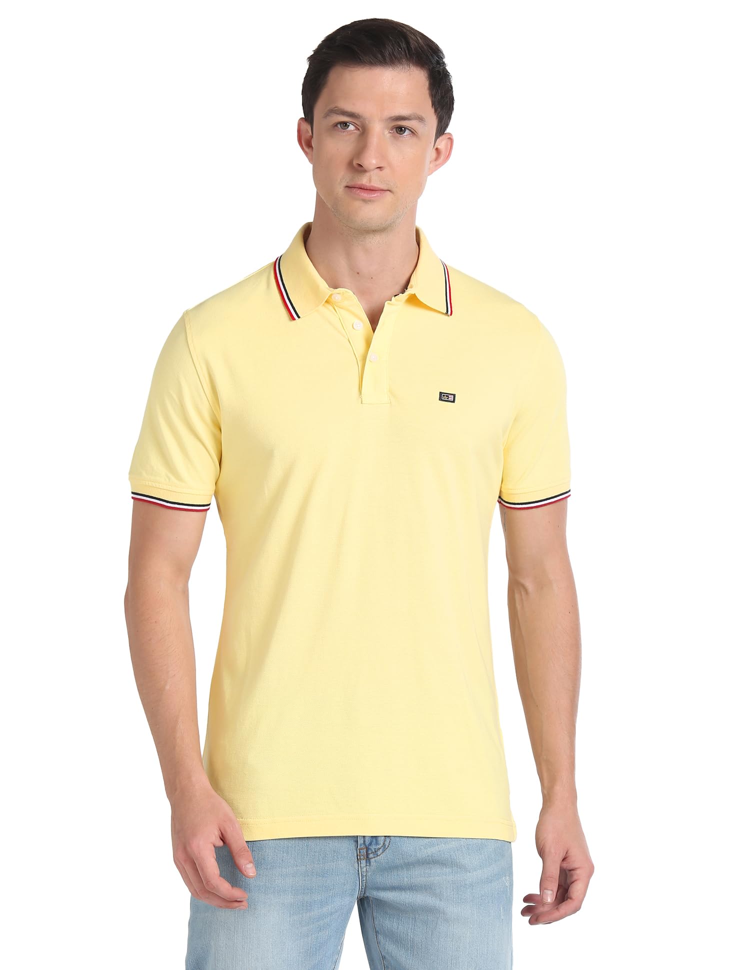 arrow Sport Men Regular fit Cotton Solid Short Sleeves Polo Shirt-picture-29