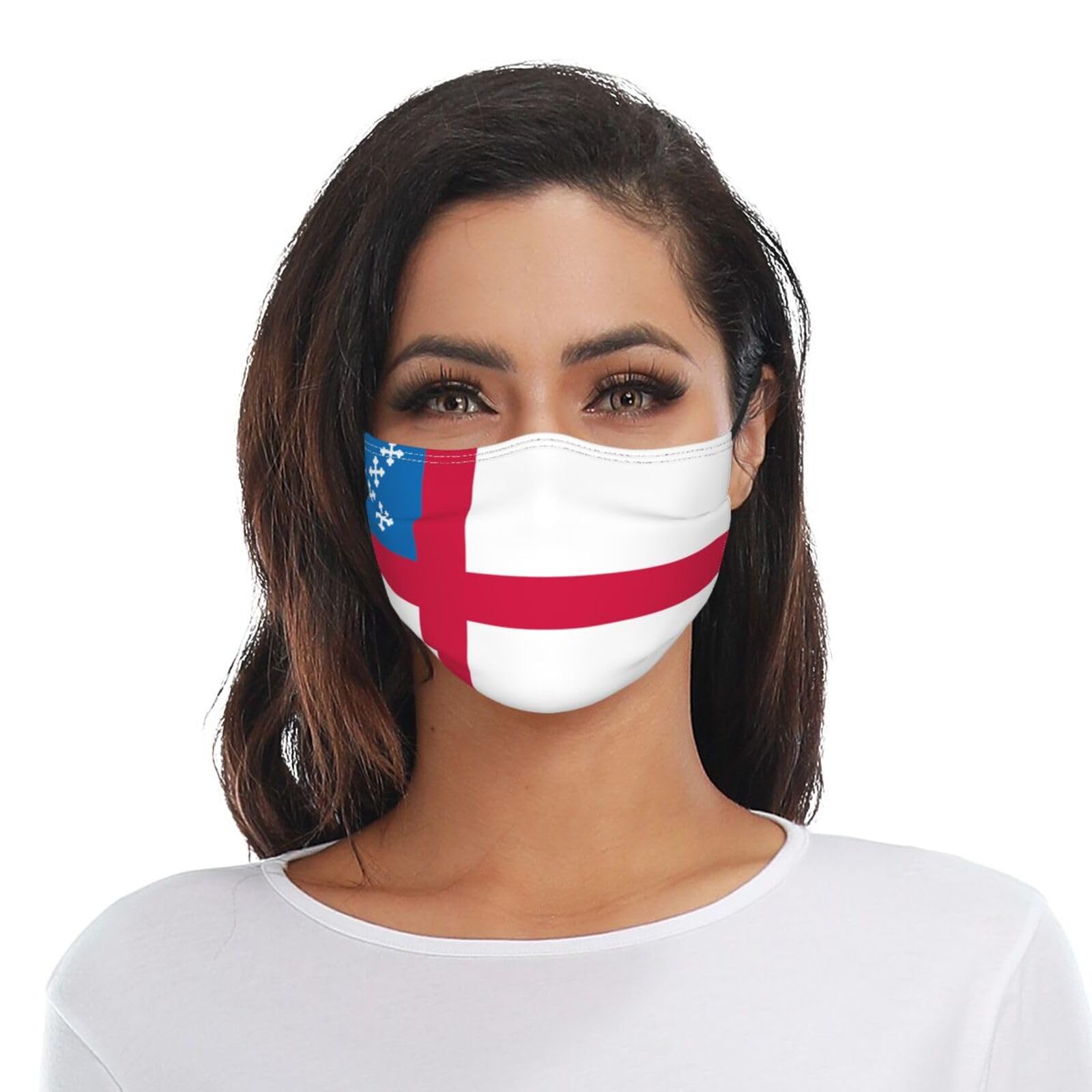 Episcopal Church Flag Adult Dust Mask Adjustable Dust Face with 2 Filter82