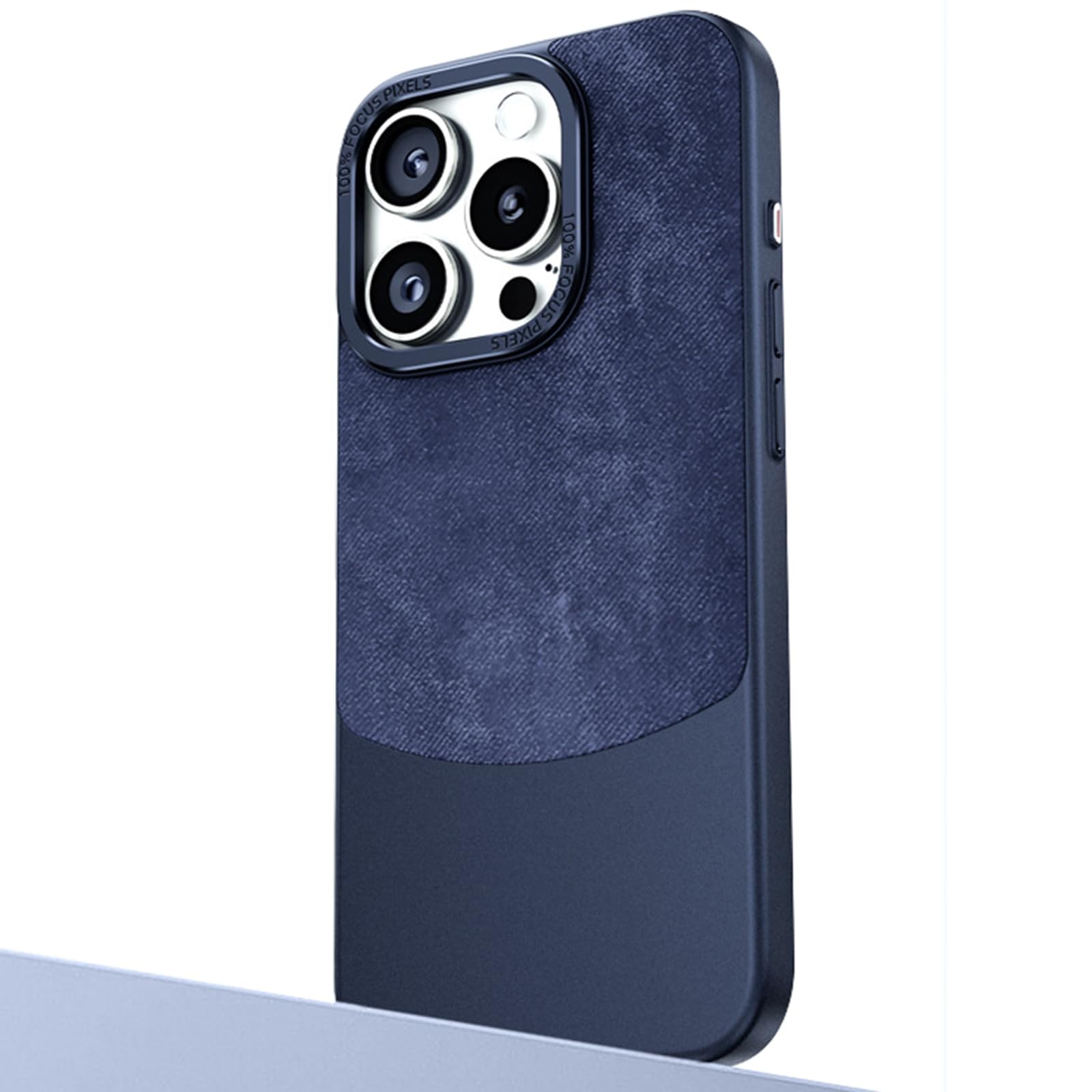 Slim Case for iPhone 15 Pro Max/15 Pro/15 Plus/15, Business Minimalism Leather Case Magnetic Protection Wireless Charging Cover(15Pro,Blue) (15ProMax,Blue)