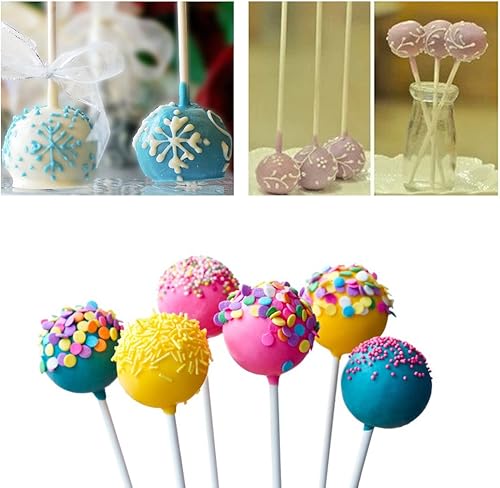 Miniatura 5 de COOLAKE Palitos de piruleta para tartas de 6 pulgadas, paquete de 200 palitos de algodón de azúcar para bricolaje, dulces de frutas caseros,
