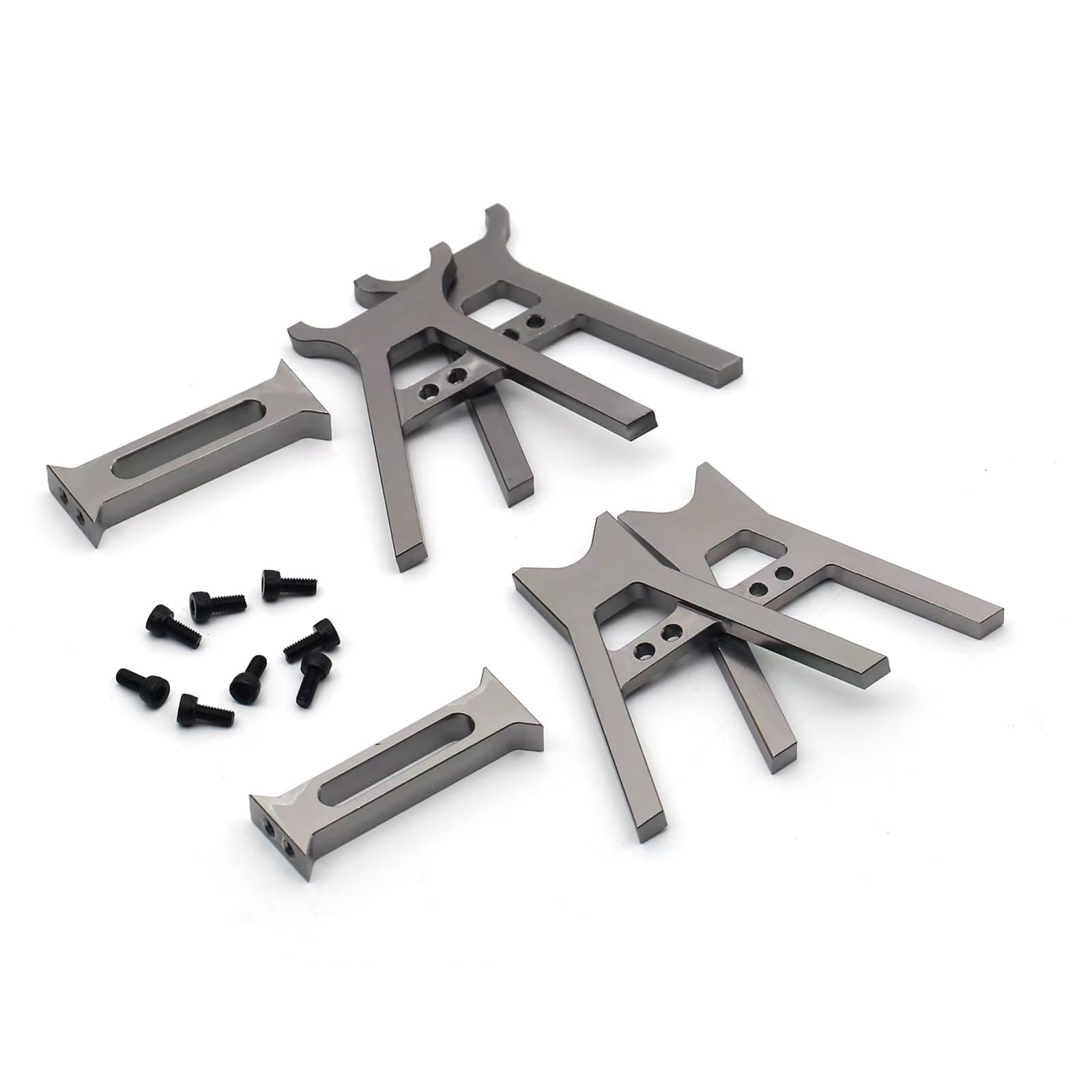 RS RC CNC Simulation CNC Metal Jack Repair Tool for 1/18 1/24 RC Crawler Axial SCX24 AX24 TRX4M FMS24(2Pcs Gray)